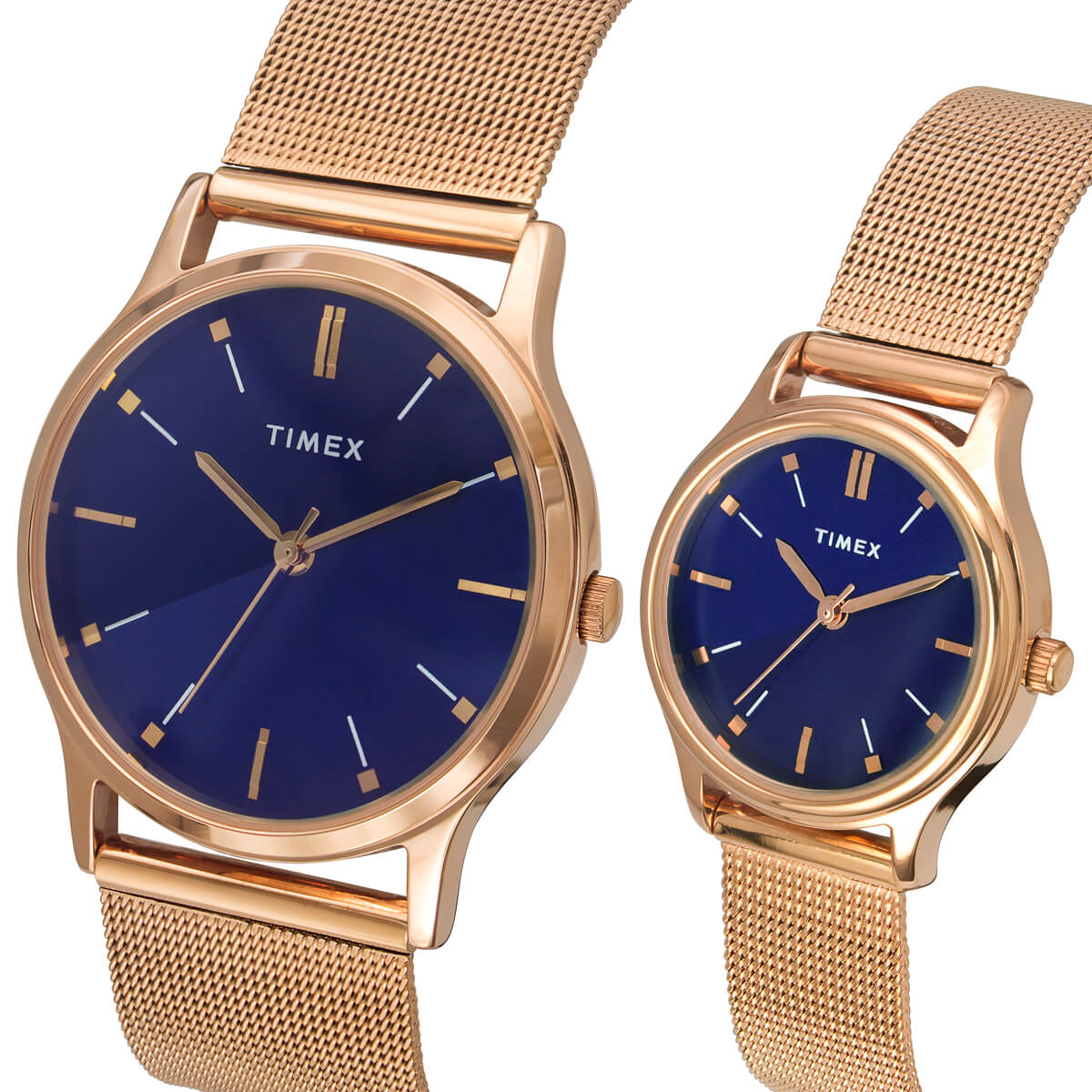 Timex Classics  Pairs Blue Dial Round Case 3 Hands Function Watch -TW00PR270 - Image 5