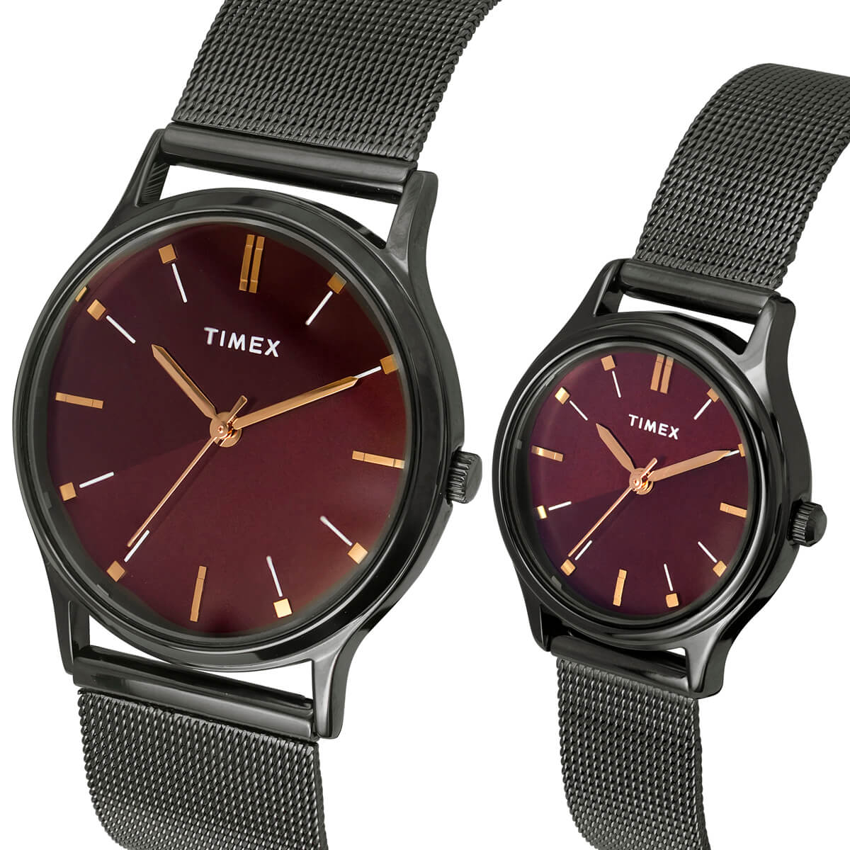 Timex Classics  Pairs Red Dial Round Case 3 Hands Function Watch -TW00PR272 - Image 6