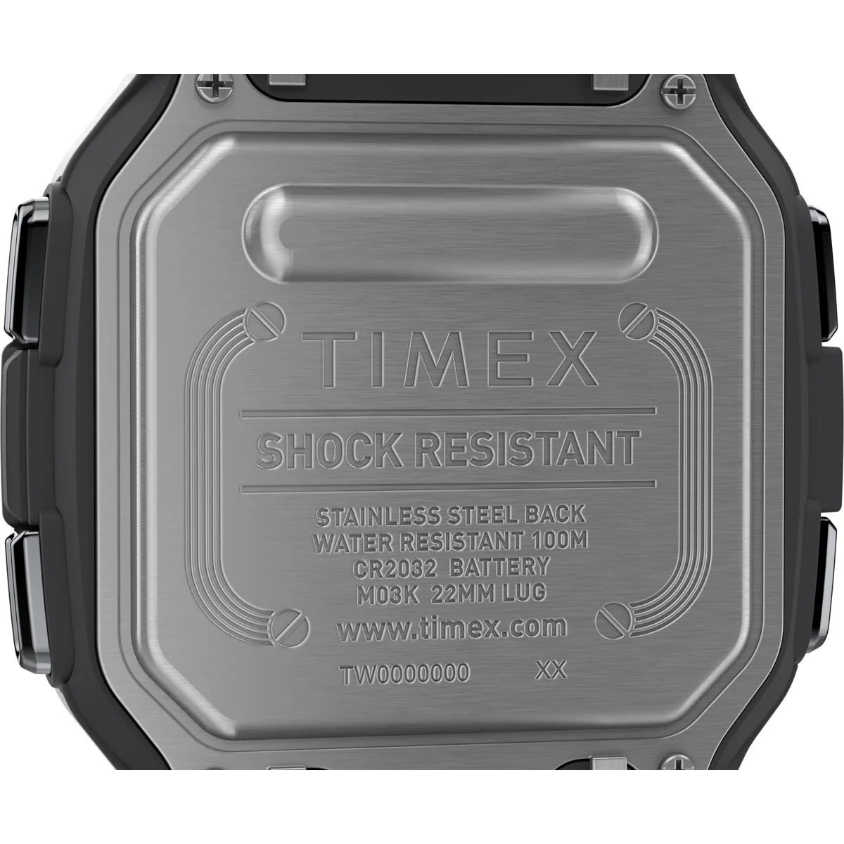 Timex Digital Men's Digital Silver-Tone Dial Square Case Adjustable-Stainless-Steel-Bracelet Function Watch -TW2U17000 - Image 5