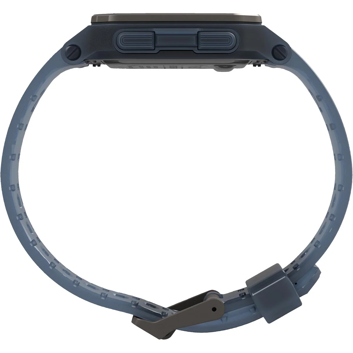 Timex Digital Men's Digital Translucent Dial Square Case Quick-Release-Silicone-Strap Function Watch -TW2U56500 - Image 3