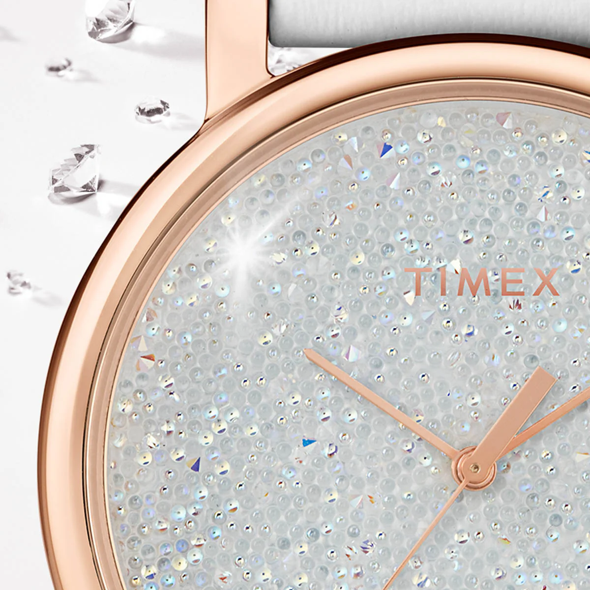 Timex Global Women's Rose Gold-Tone Dial  Case Leather-Strap Function Watch -TW2R95000 - Image 2