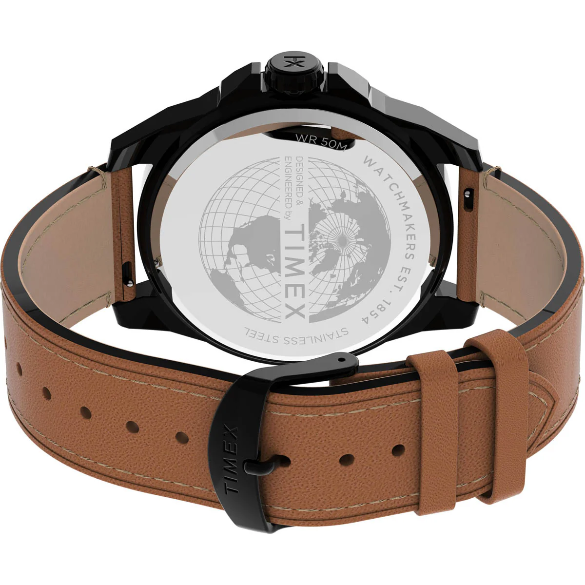 Essex Avenue 44mm Leather Strap Watch - Image 3