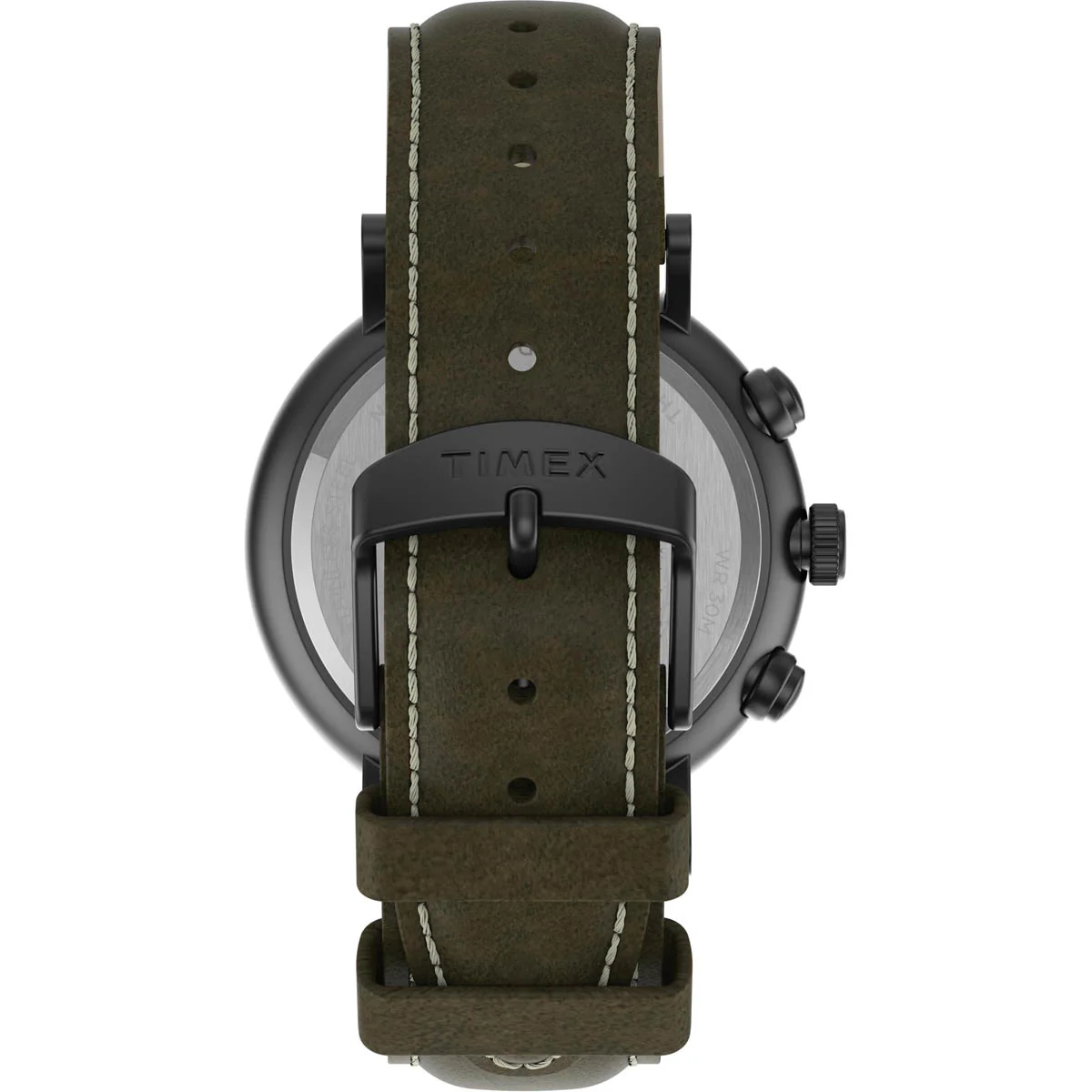 Timex Essential Collection Men's Quartz Analog Gunmetal Dial Round Case Leather-Strap Function Watch -TW2T67600 - Image 2