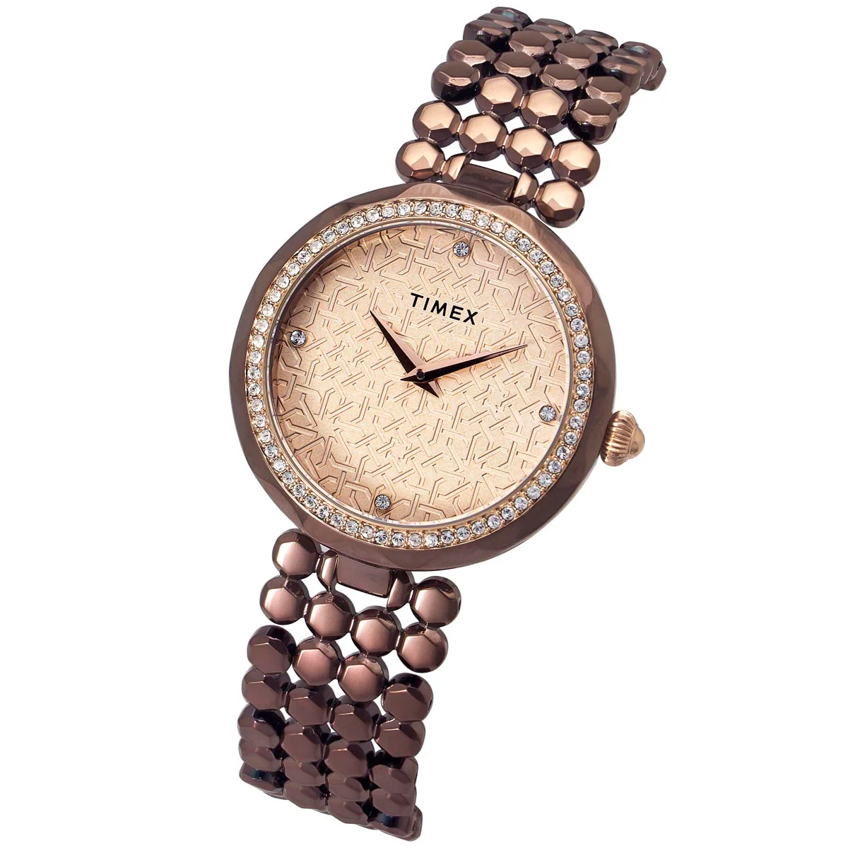 Timex Fria Women Rose Gold Round Analog Watch - TWEL13908 - Image 2