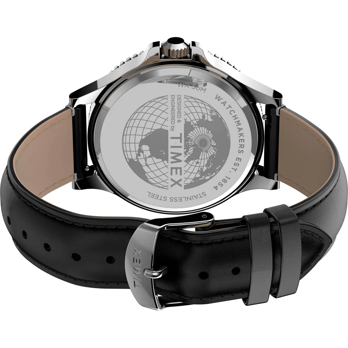Timex 3 Hands Men's Analog Black Dial Coloured Quartz Watch, Round Dial with 43 mm Case width - TW2U12900UJ - Image 3