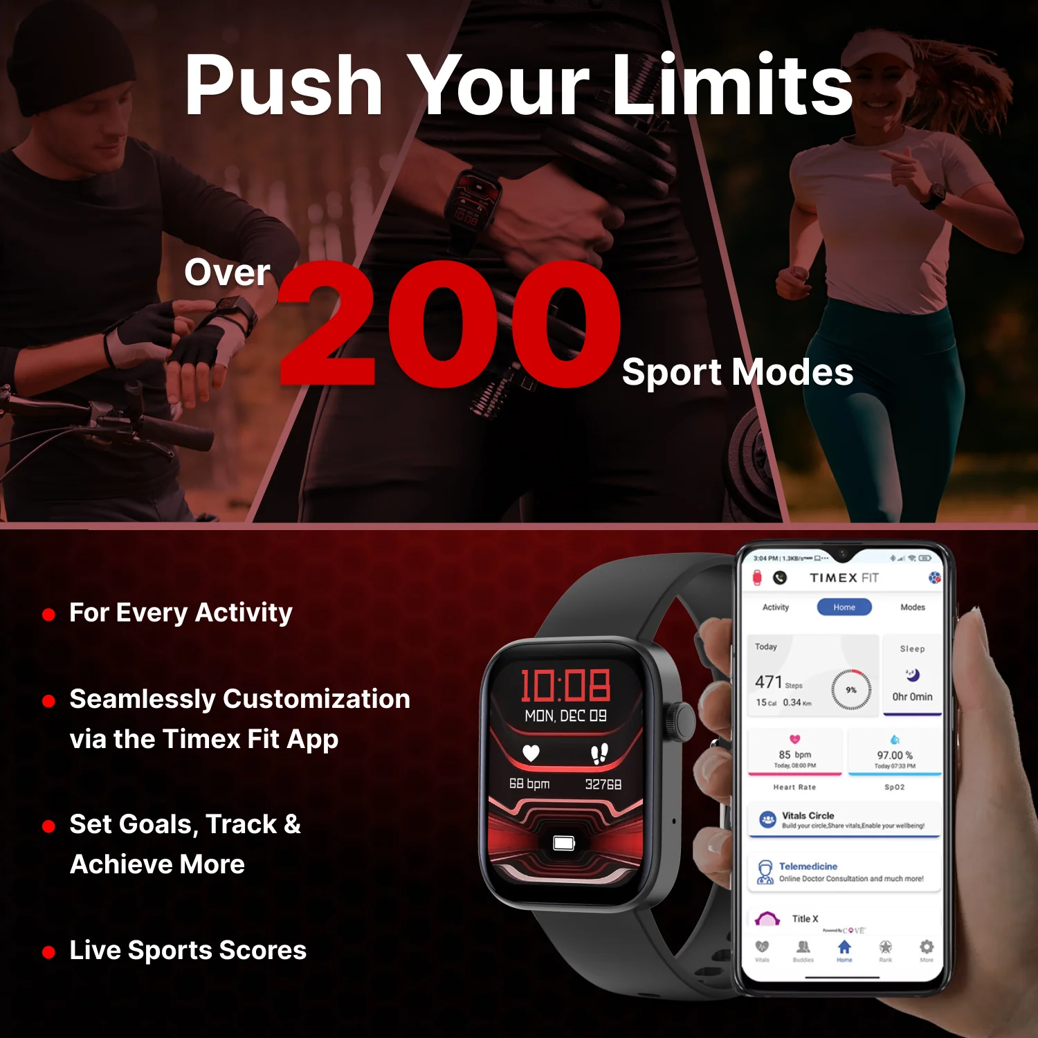 iConnect by Timex Navigator 1.83 inches (4.6cm) Display with Turn By Turn Navigation & BT Calling Smartwatch For Unisex - TWIXW900T - Image 12