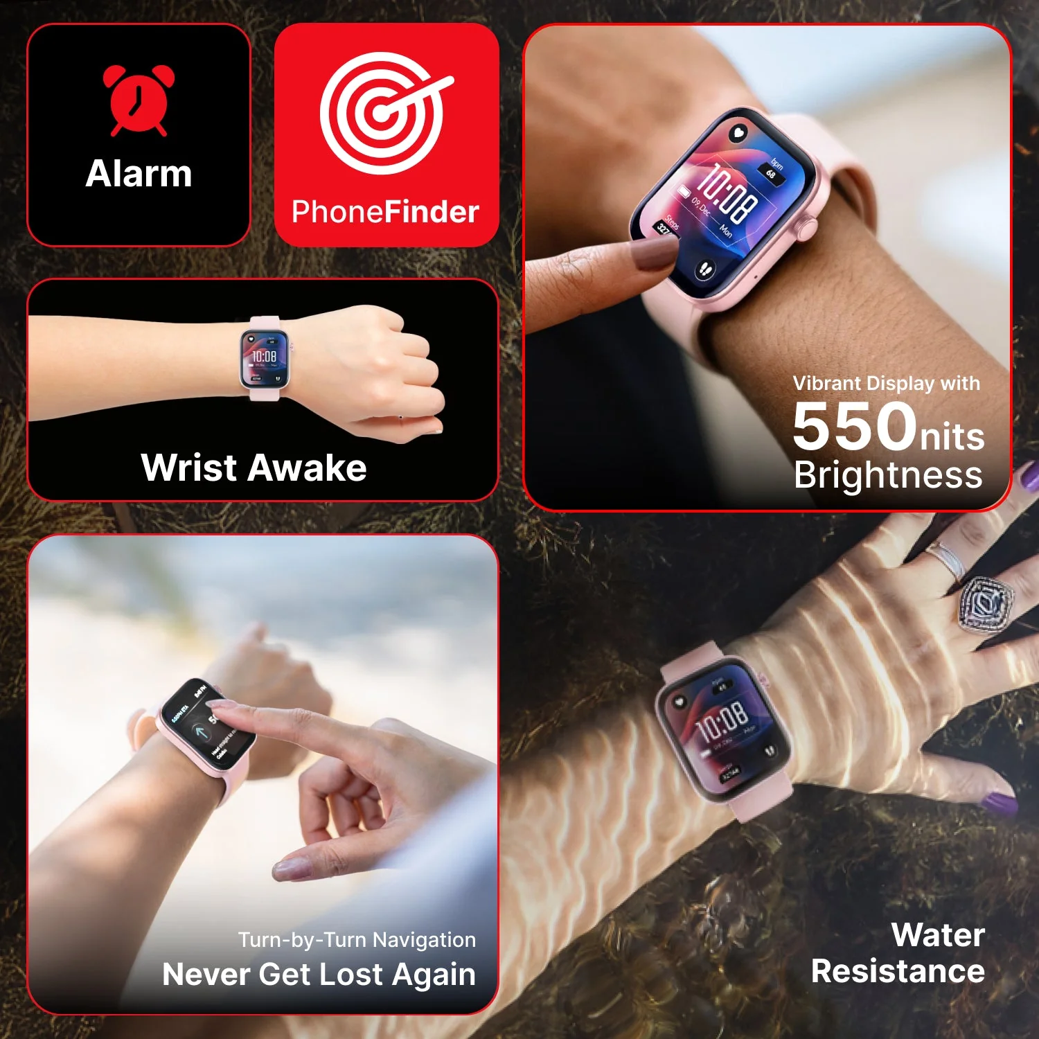 iConnect by Timex Navigator 1.83 inches (4.6cm) Display with Turn By Turn Navigation & BT Calling Smartwatch For Unisex - TWIXW901T - Image 6