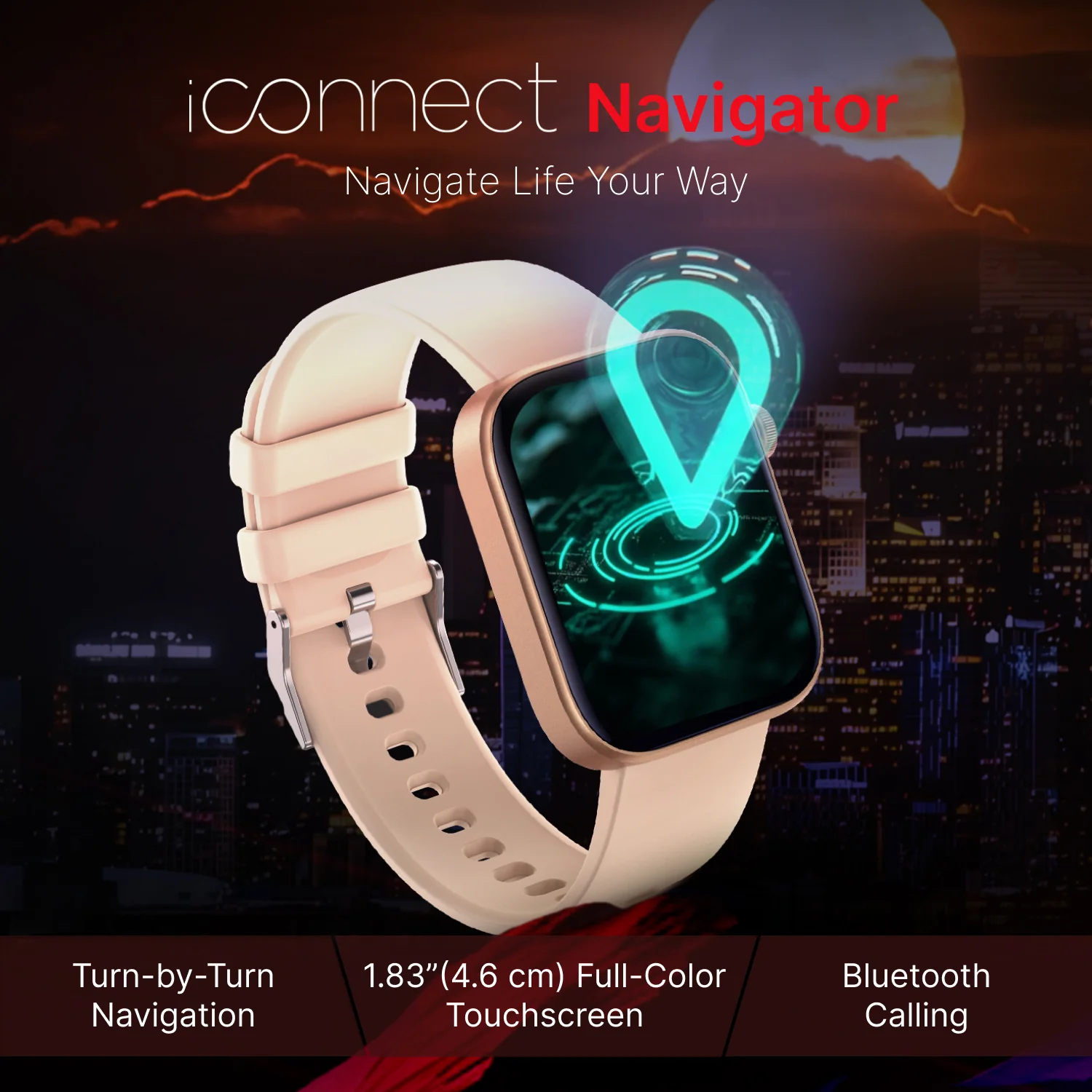 iConnect by Timex Navigator 1.83 inches (4.6cm) Display with Turn By Turn Navigation & BT Calling Smartwatch For Unisex - TWIXW903T - Image 9