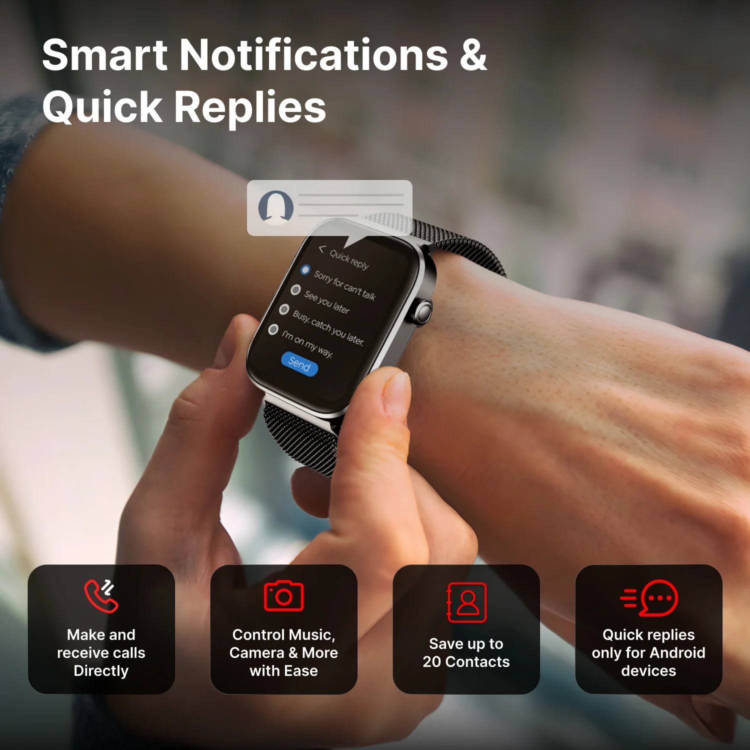 iConnect by Timex Navigator 1.83 inches (4.6cm) Display with Turn By Turn Navigation & BT Calling Smartwatch For Unisex - TWIXW904T - Image 14