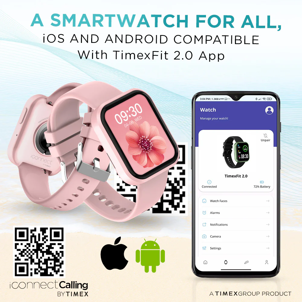 Timex iConnect Calling Smartwatch|1.83 inches (4.64 cm) TFT Display with 240x284 Pixel Resolution|Single Sync Bluetooth Calling|AI Voice Assist|100 Sports Modes|200 Watchfaces|Upto 7 Days Battery (Normal Usage) - TWIXW200T - Image 4