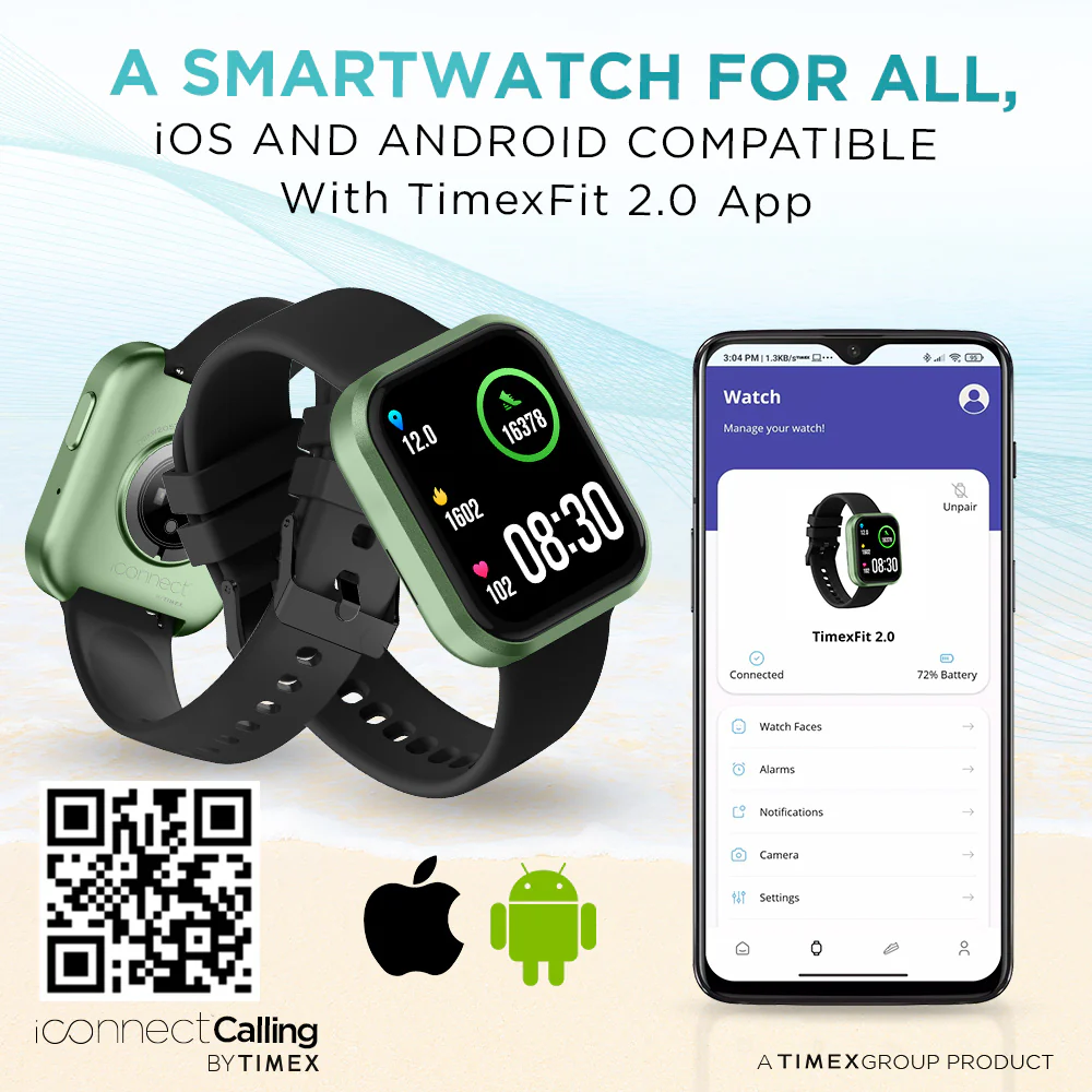 Timex iConnect Calling Smartwatch|1.83(4.64 cm) TFT Display with 240x284 Pixel Resolution|Single Sync Bluetooth Calling|AI Voice Assist|100 Sports Modes|200 Watchfaces|Upto 7 Days Battery (Normal Usage) - TWIXW205T - Image 4