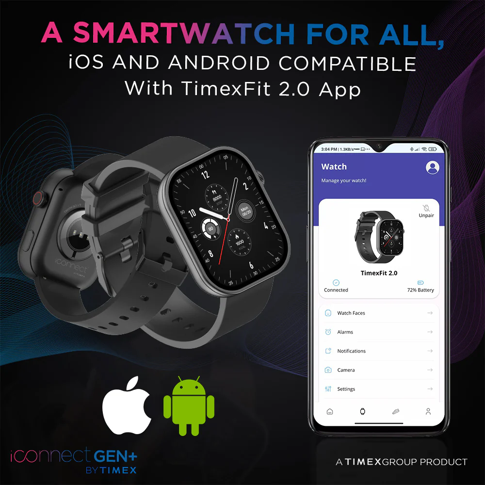Timex iConnect Gen Smartwatch|2.01(5.10 cm) TFT Display with 240x296 Pixel Resolution|Rotational Crown|Single Sync Bluetooth Calling|AI Voice Assist|100 Sports Modes|200 Watchfaces|Upto 7 Days Battery(Normal Usage) - TWIXW301T - Image 5