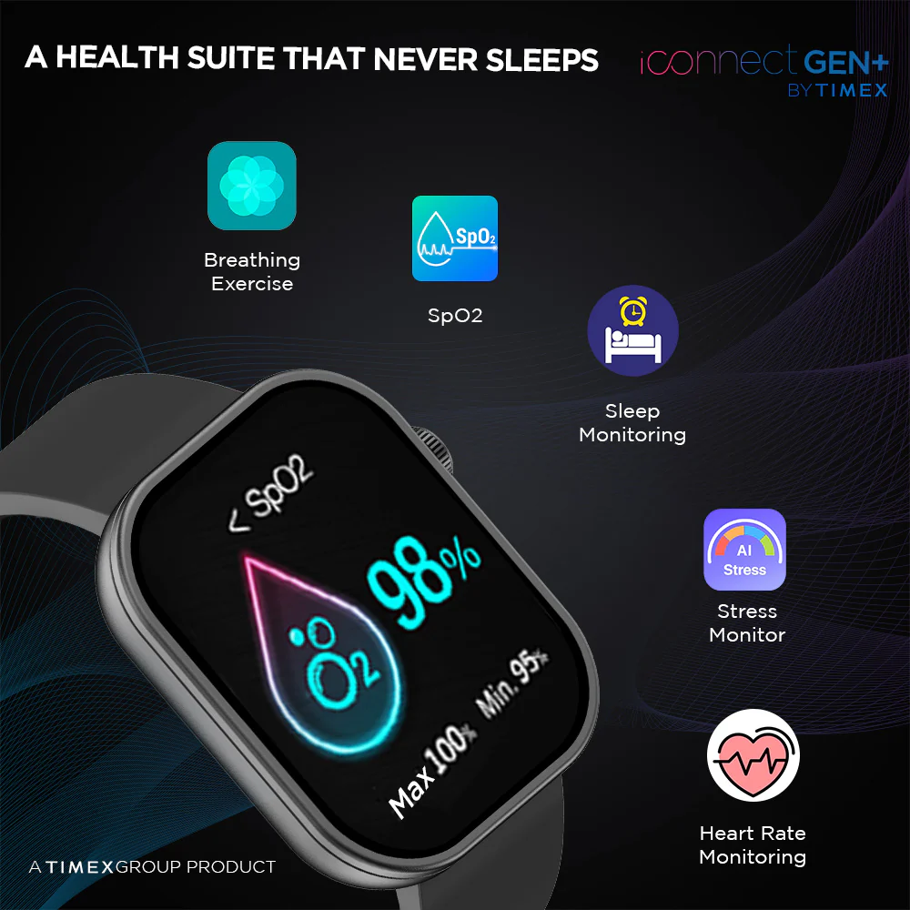 Timex iConnect Gen Smartwatch|2.01(5.10 cm) TFT Display with 240x296 Pixel Resolution|Rotational Crown|Single Sync Bluetooth Calling|AI Voice Assist|100 Sports Modes|200 Watchfaces|Upto 7 Days Battery(Normal Usage) - TWIXW301T - Image 7