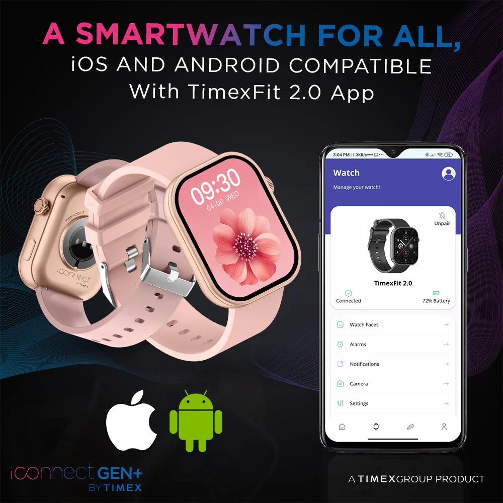 Timex iConnect Gen Smartwatch|2.01(5.10 cm) TFT Display with 240x296 Pixel Resolution|Rotational Crown|Single Sync Bluetooth Calling|AI Voice Assist|100 Sports Modes|200 Watchfaces|Upto 7 Days Battery(Normal Usage) - TWIXW302T - Image 5