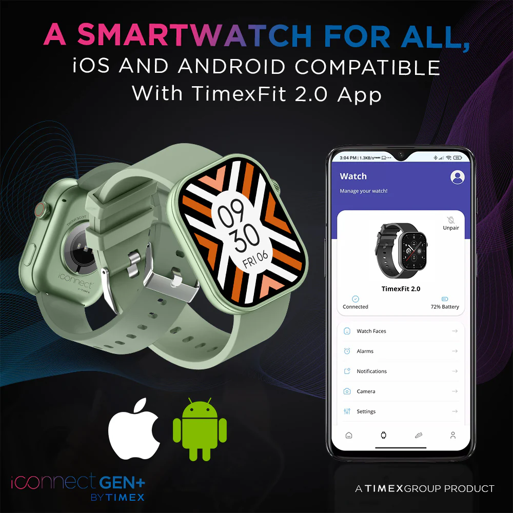 Timex iConnect Gen Smartwatch|2.01(5.10 cm) TFT Display with 240x296 Pixel Resolution|Rotational Crown|Single Sync Bluetooth Calling|AI Voice Assist|100 Sports Modes|200 Watchfaces|Upto 7 Days Battery(Normal Usage) - TWIXW303T - Image 5