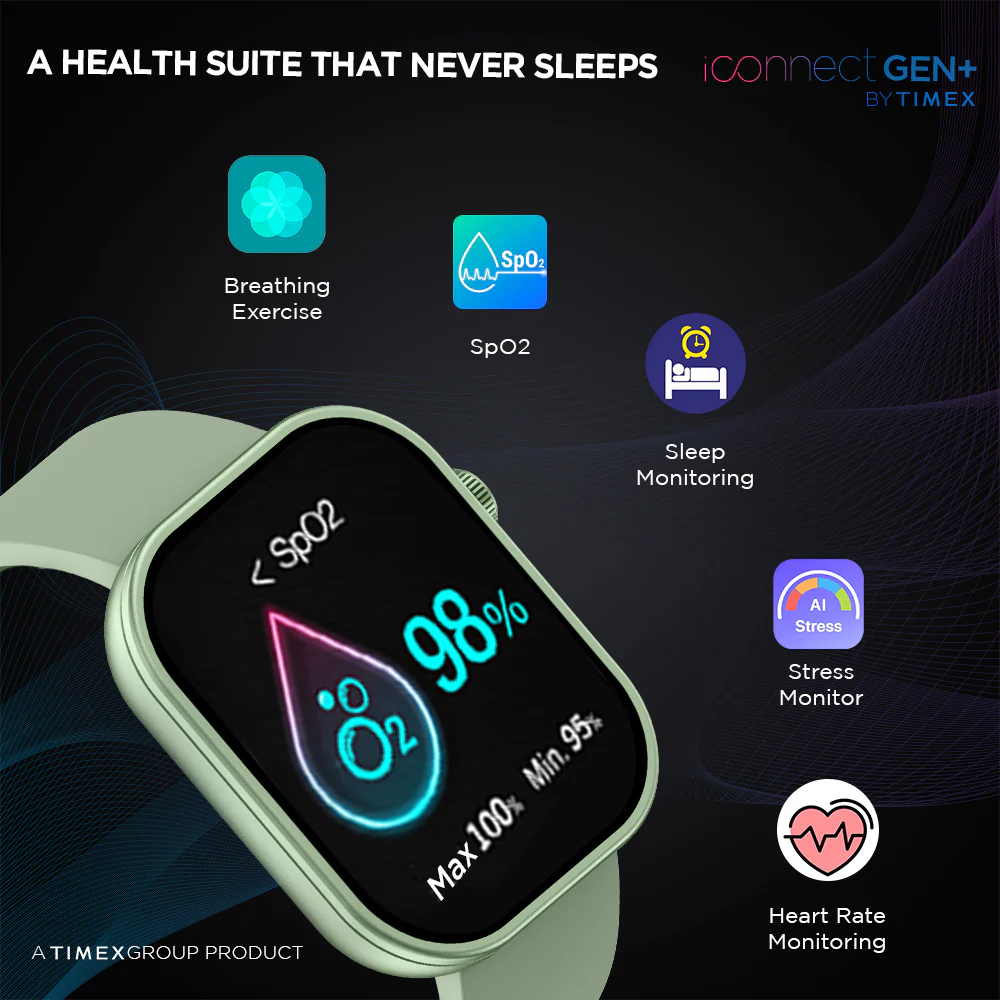 Timex iConnect Gen Smartwatch|2.01(5.10 cm) TFT Display with 240x296 Pixel Resolution|Rotational Crown|Single Sync Bluetooth Calling|AI Voice Assist|100 Sports Modes|200 Watchfaces|Upto 7 Days Battery(Normal Usage) - TWIXW303T - Image 7