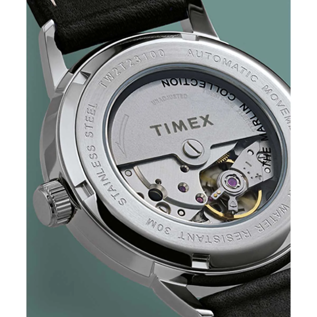Timex Heritage Collection Men's Mechanical Automatic Wind Stainless Steel Dial Round Case Automatic Function Watch -TW2T23200 - Image 4