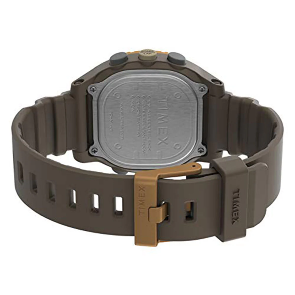 Timex Digital Unisex Digital Brown Dial Square Case Soft-Silicone-Rubber-Strap Function Watch -TW5M35400 - Image 4