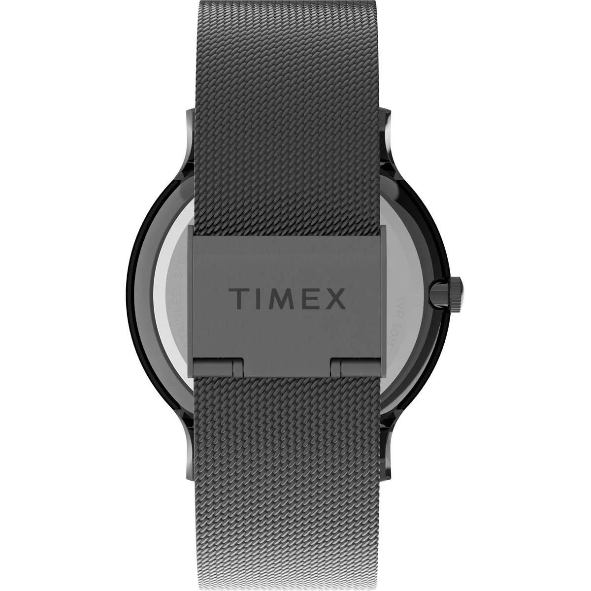 Timex Essential Collection Men's Quartz Analog Gunmetal Dial Round Case Stainless-Steel-Mesh-Bracelet Function Watch -TW2T95200 - Image 2