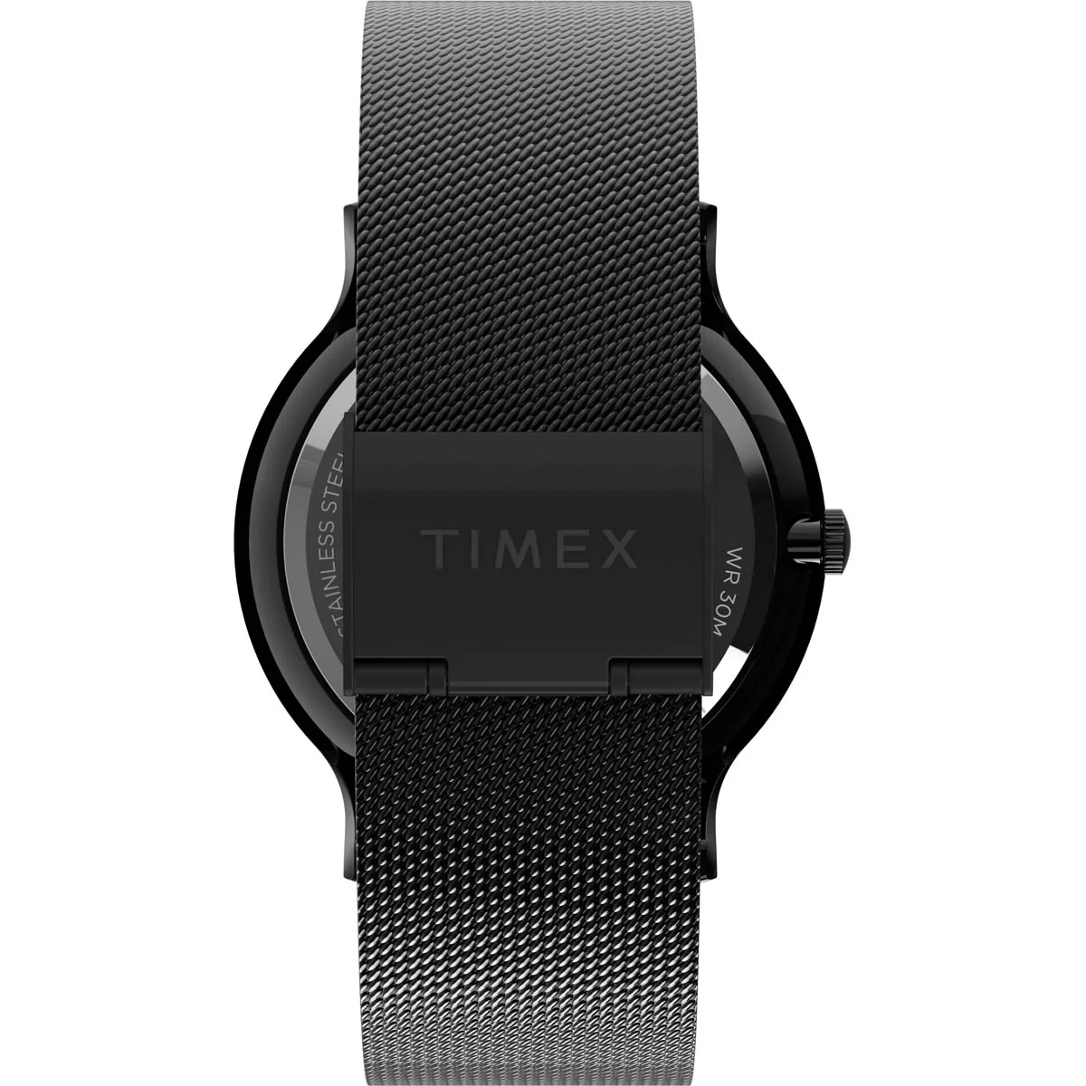 Timex Essential Collection Men's Quartz Analog Black Dial Round Case Stainless-Steel-Mesh-Bracelet Function Watch -TW2T95300 - Image 2