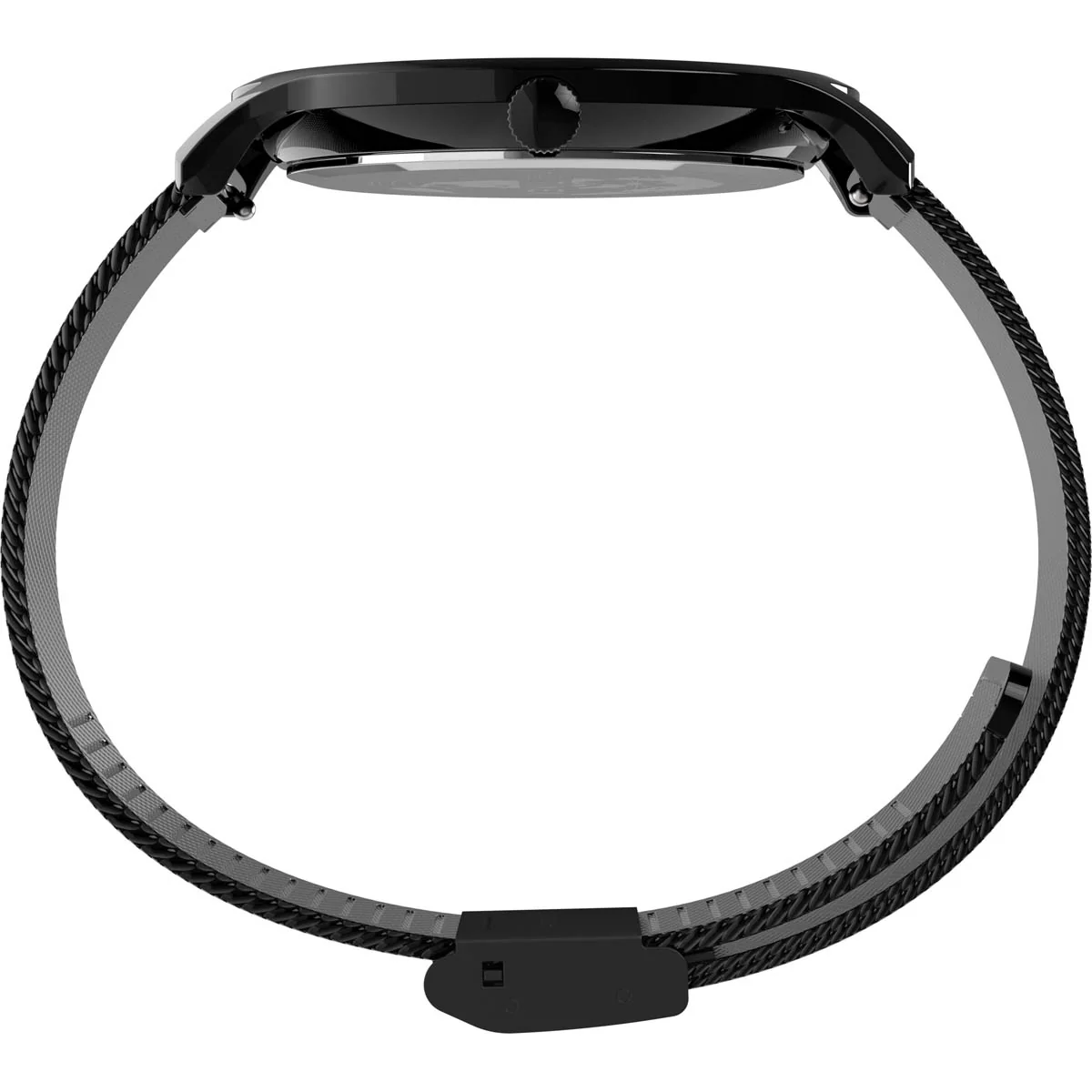 Timex Essential Collection Men's Quartz Analog Black Dial Round Case Stainless-Steel-Mesh-Bracelet Function Watch -TW2T95300 - Image 4