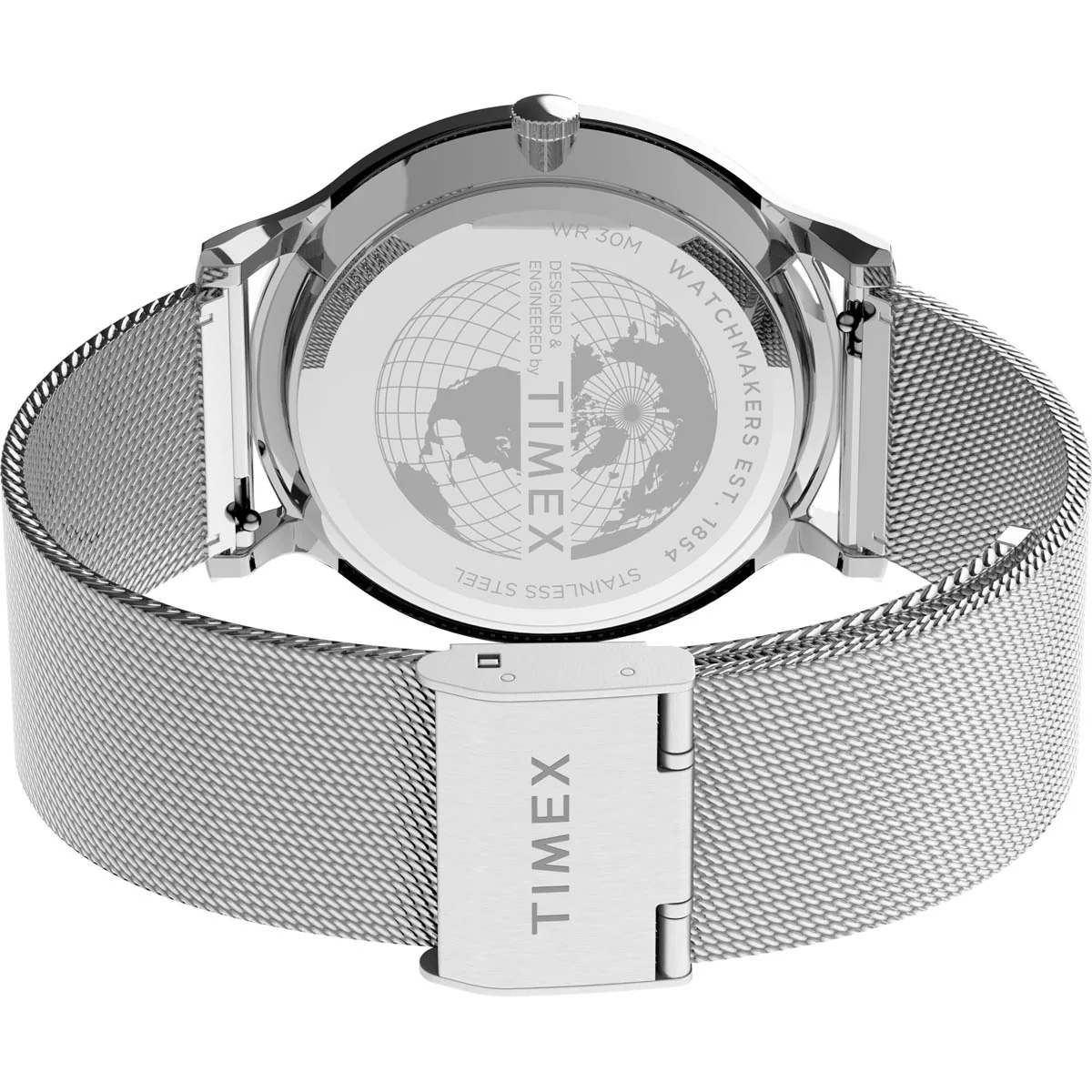 Timex Essential Collection Men's Quartz Analog Silver-Tone Dial Round Case Stainless-Steel-Mesh-Bracelet Function Watch -TW2T95400 - Image 3
