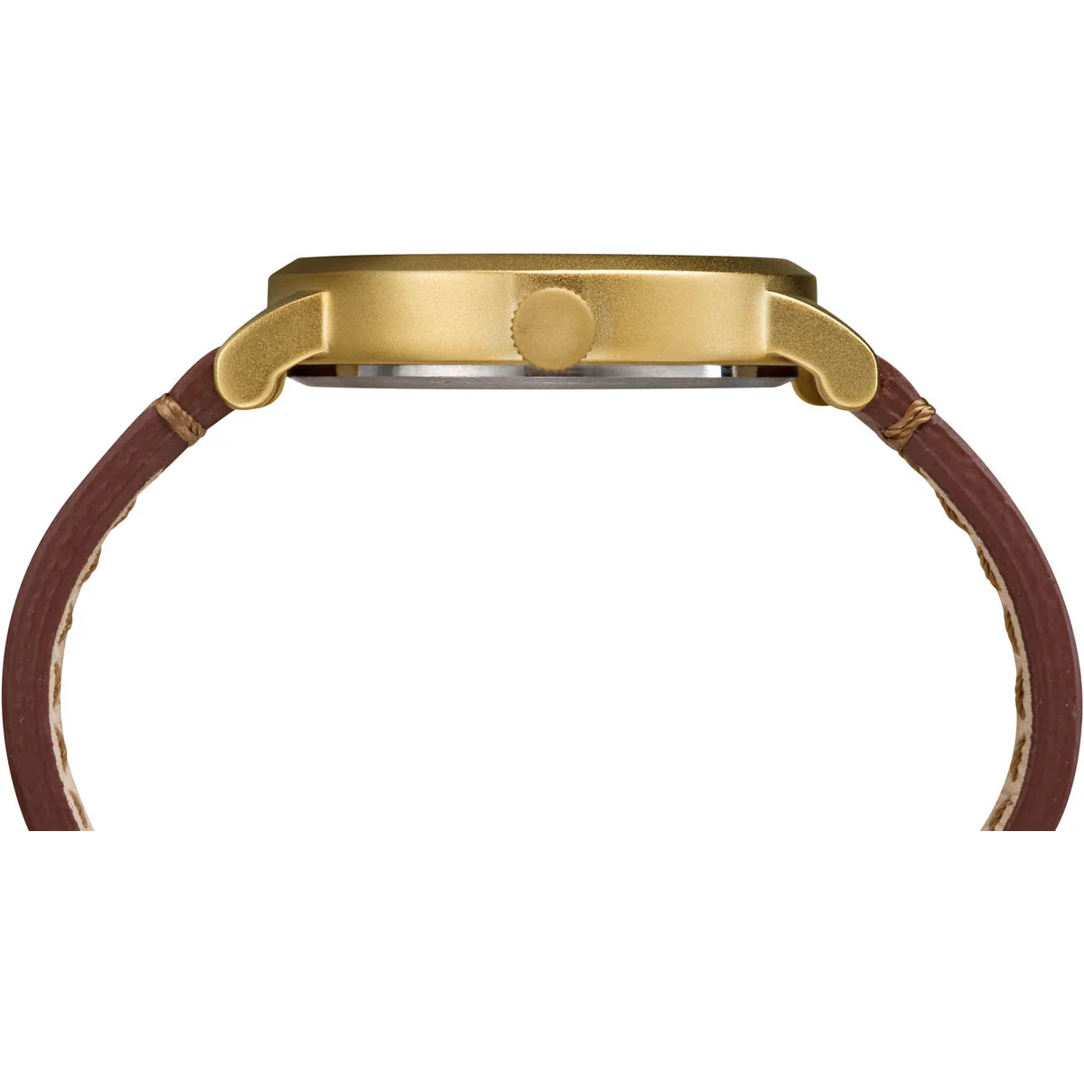 Timex Essential Collection Unisex Quartz Analog Gold-Tone Dial Round Case Leather-Strap Function Watch -TW2P96700 - Image 2