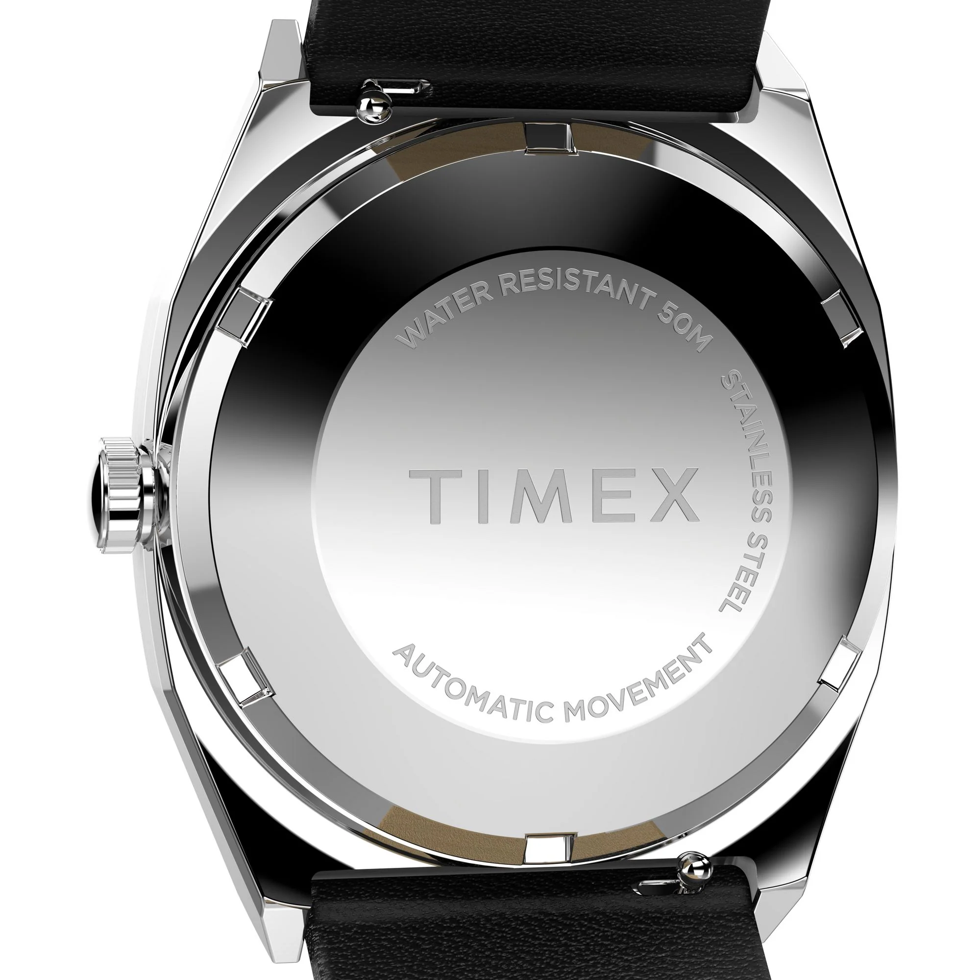 Q Timex Black Rectangle Dial Mechanical Automatic Men's Watch - TW2Y07500UJ - Image 4