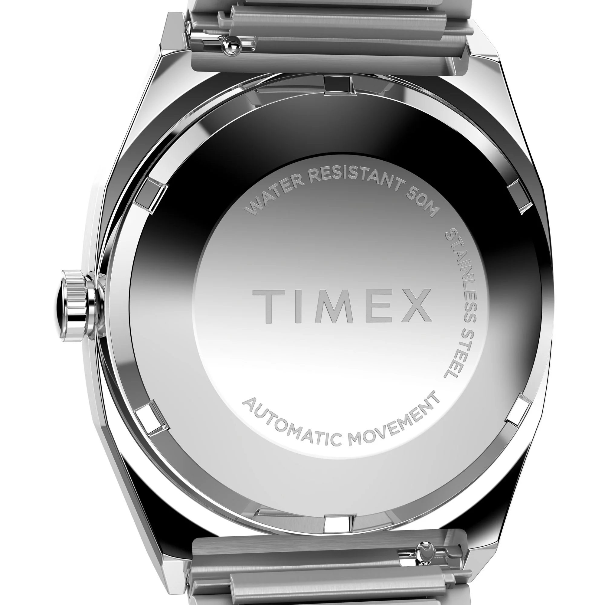 Q Timex Blue Rectangle Dial Mechanical Automatic Men's Watch - TW2Y07400UJ - Image 4