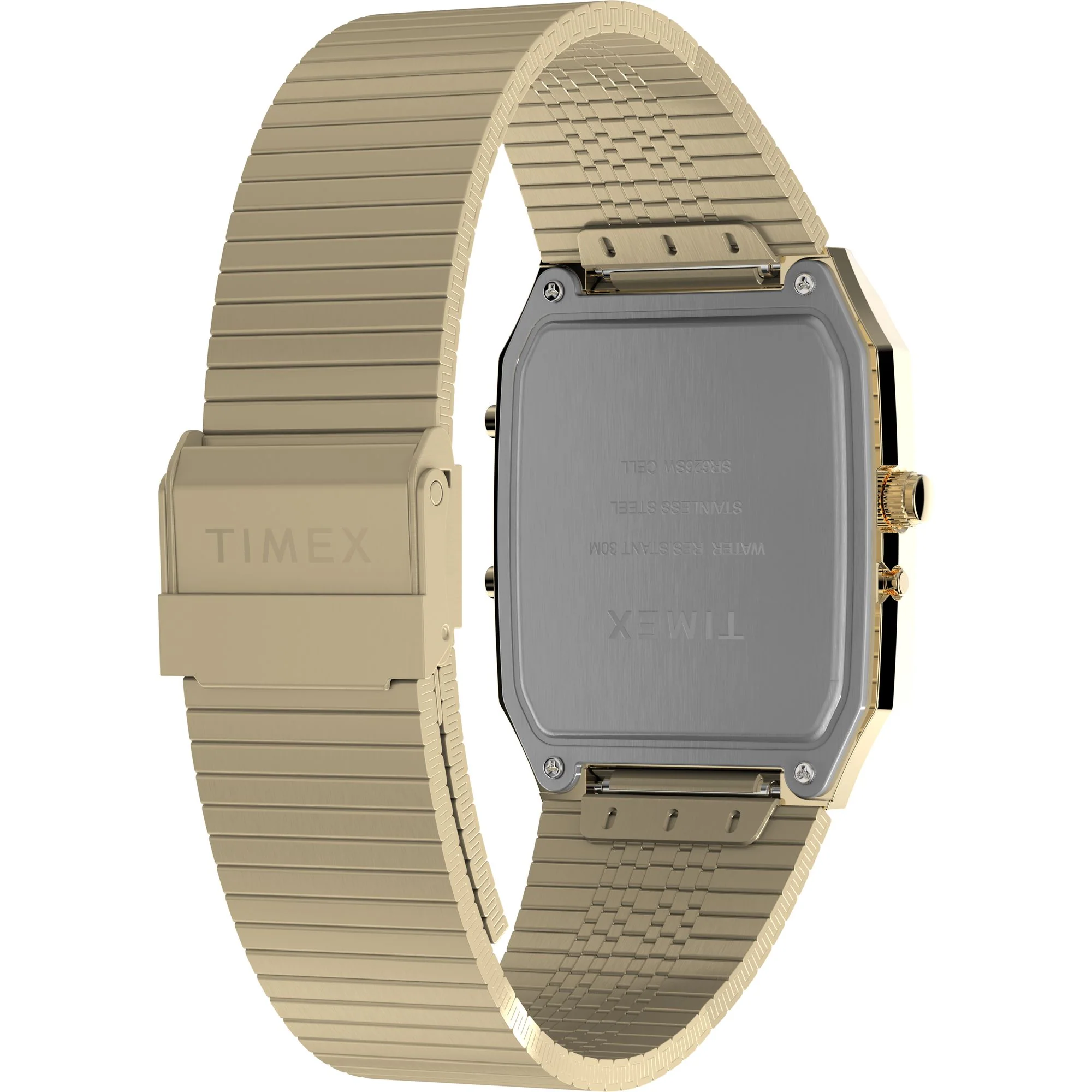 Q Timex Champagne Rectangle Dial Ana-Digital Men's Watch - TW2Y06000UJ - Image 4