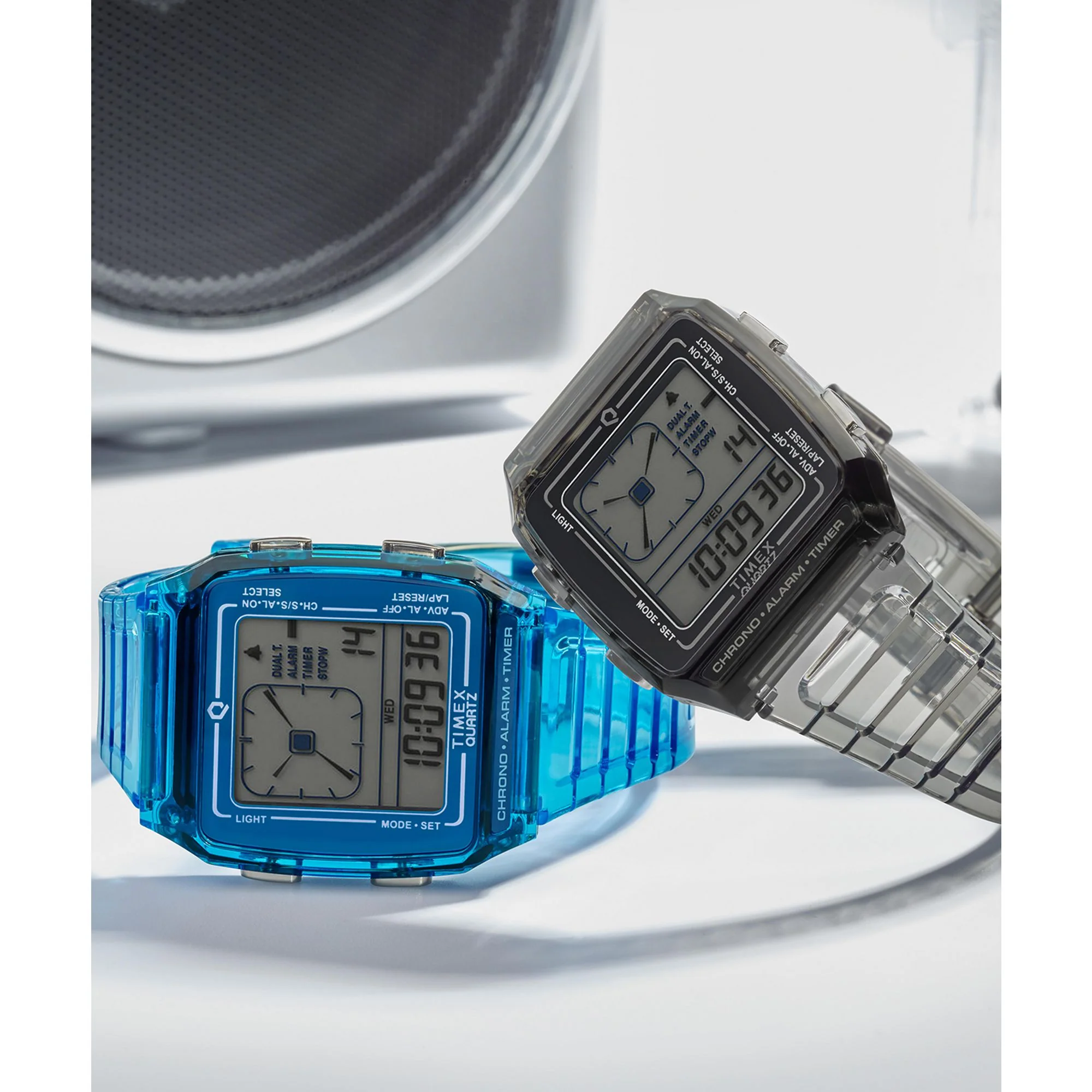Q Timex Grey Rectangle Dial Digital Unisex Watch - TW2W45000UJ - Image 7