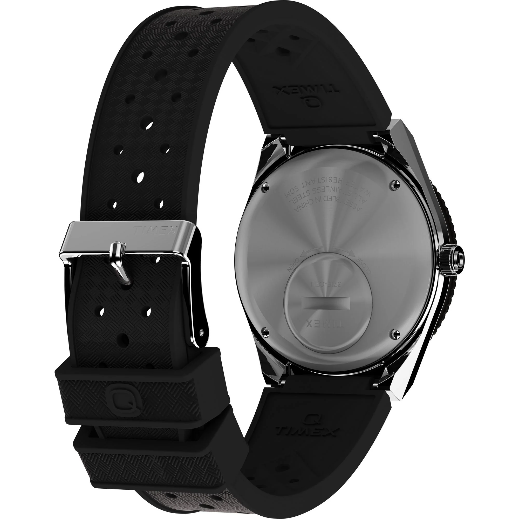 Q TIMEX Men Black Round Dial Analog Watch - TW2W57500UJ - Image 3