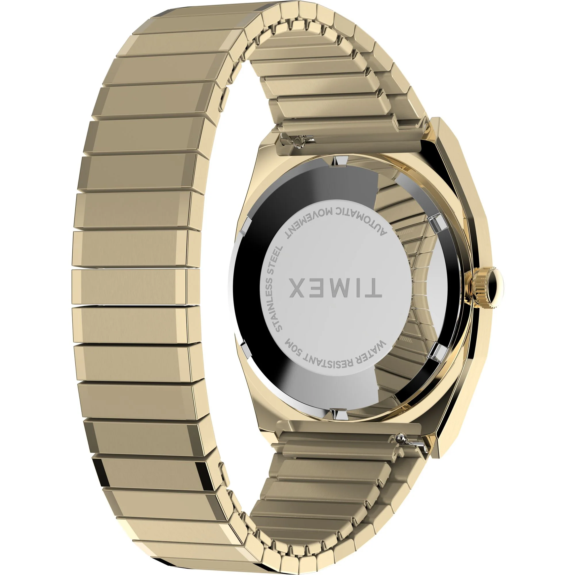 Q TIMEX Men Champagne Rectangle Dial Automatic Analog Watch - TW2Y07200IK - Image 5