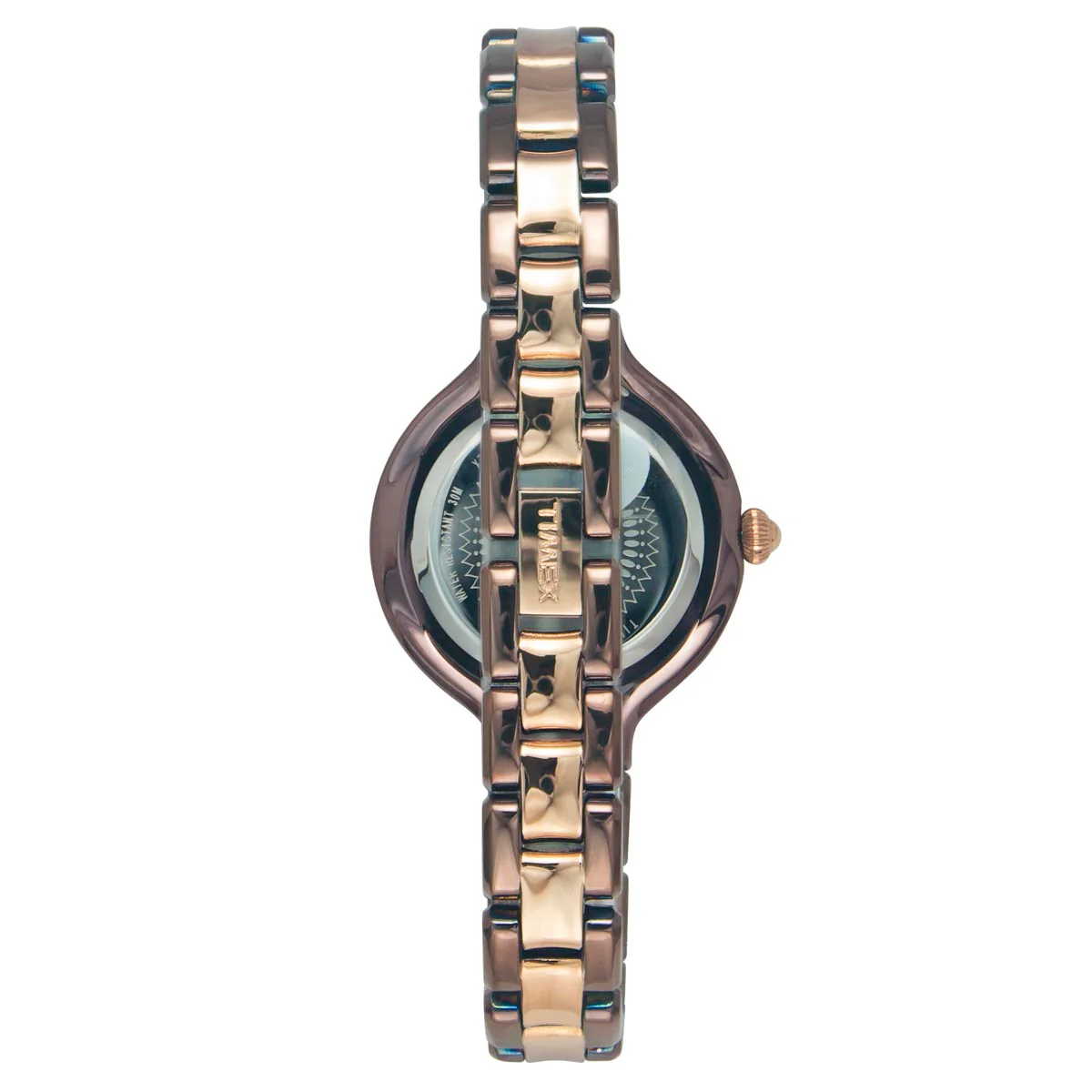Timex Fria Women's Rose Gold Dial Round Case 2 Hands Function Watch -TWEL14011 - Image 4