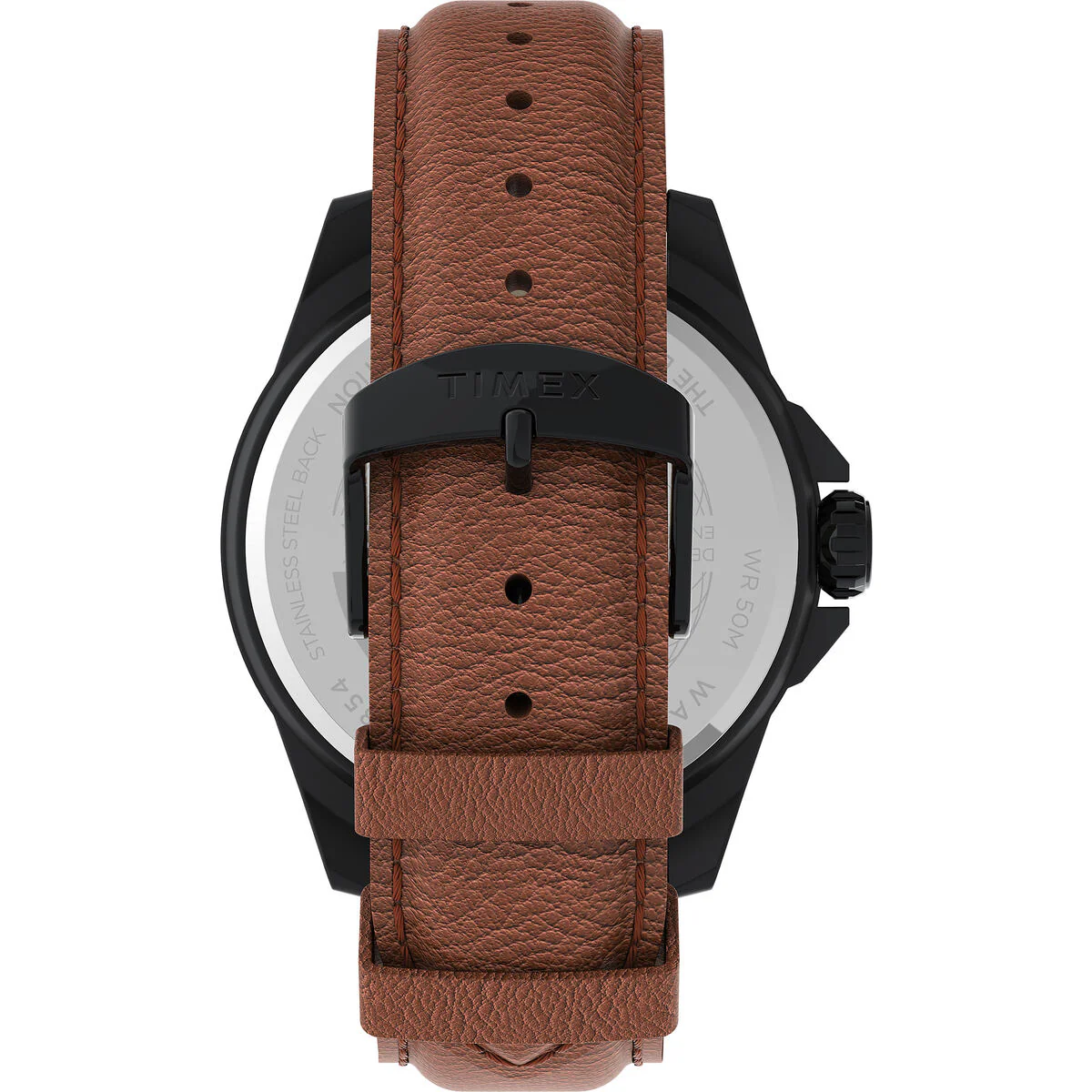 Essex Ave Day-Date 44mm Leather Strap Watch - Image 3