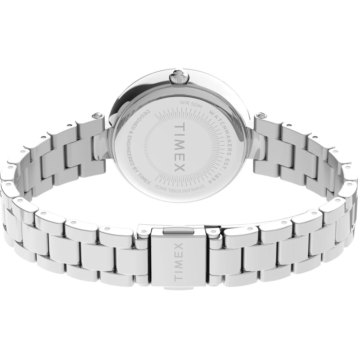 Timex 3 Hands Women's Analog Silver Dial Coloured Quartz Watch, Round Dial with 32 mm Case width - TW2V45000UJ - Image 4