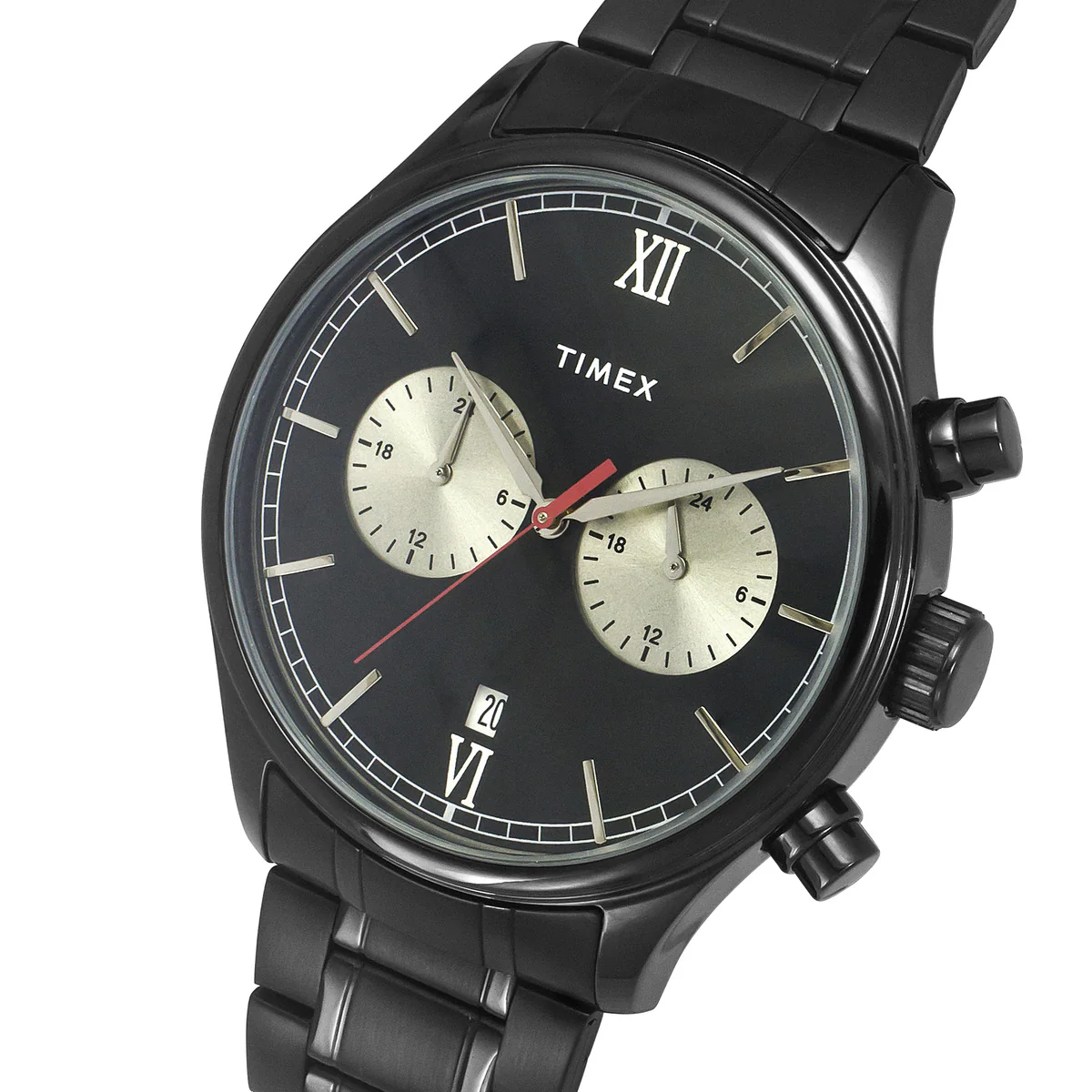 Timex Fashion Men's Black Dial Round Case Dual time Function Watch -TWEG19809 - Image 2