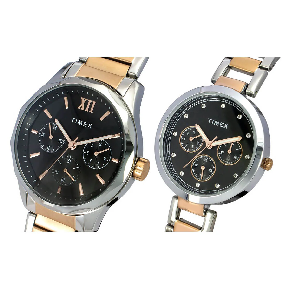 Timex Empera Pairs Black Dial Round Case Multifunction Function Watch -TW00PR279 - Image 2