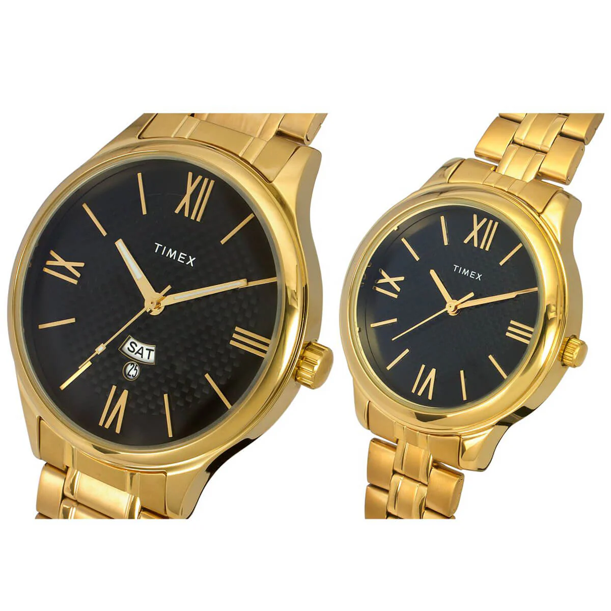 Timex Empera Pairs Black Dial Round Case Day-Date  3 Hands Function Watch -TW00PR283 - Image 2