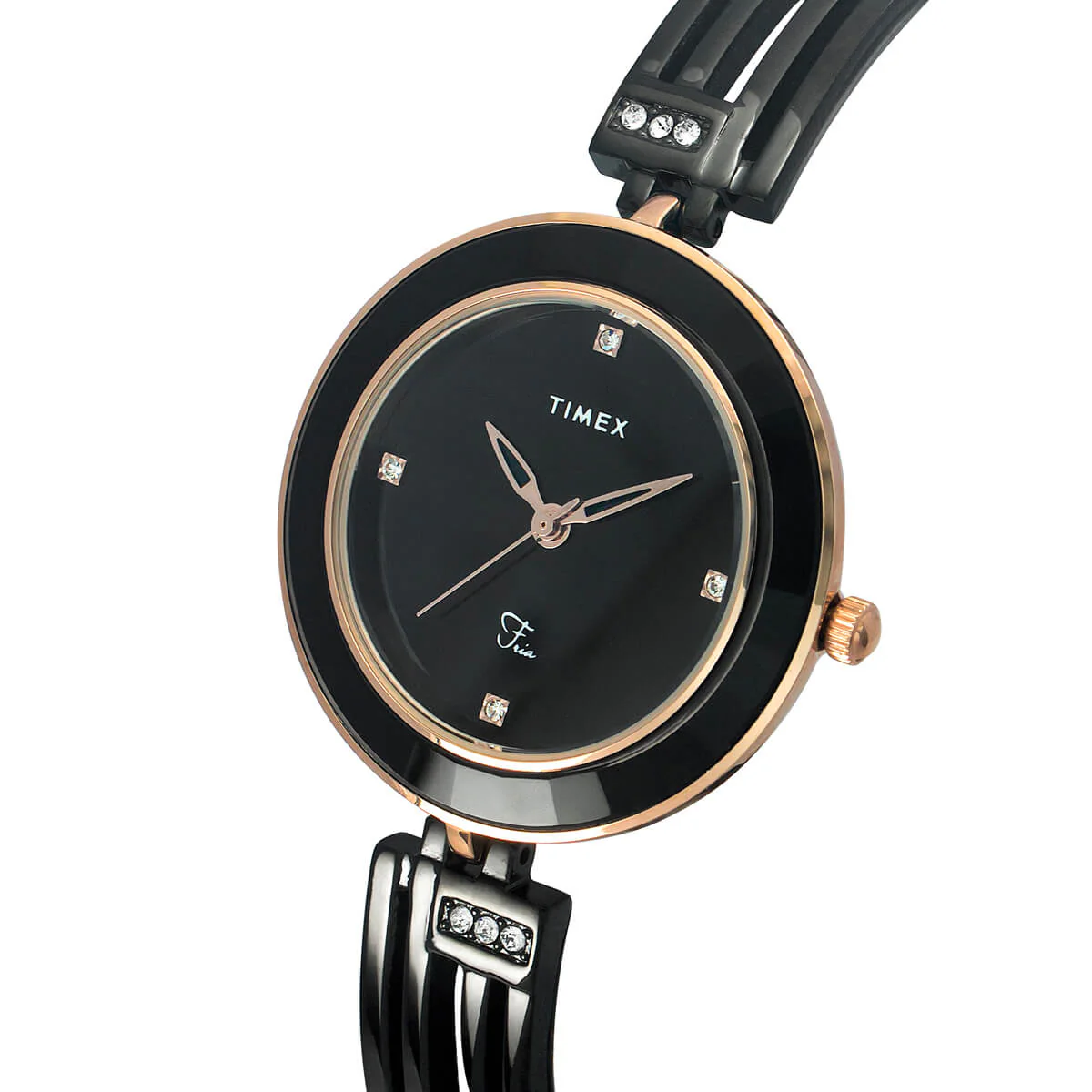 Timex Fria Women Black Round Analog Watch - TWEL16201 - Image 2