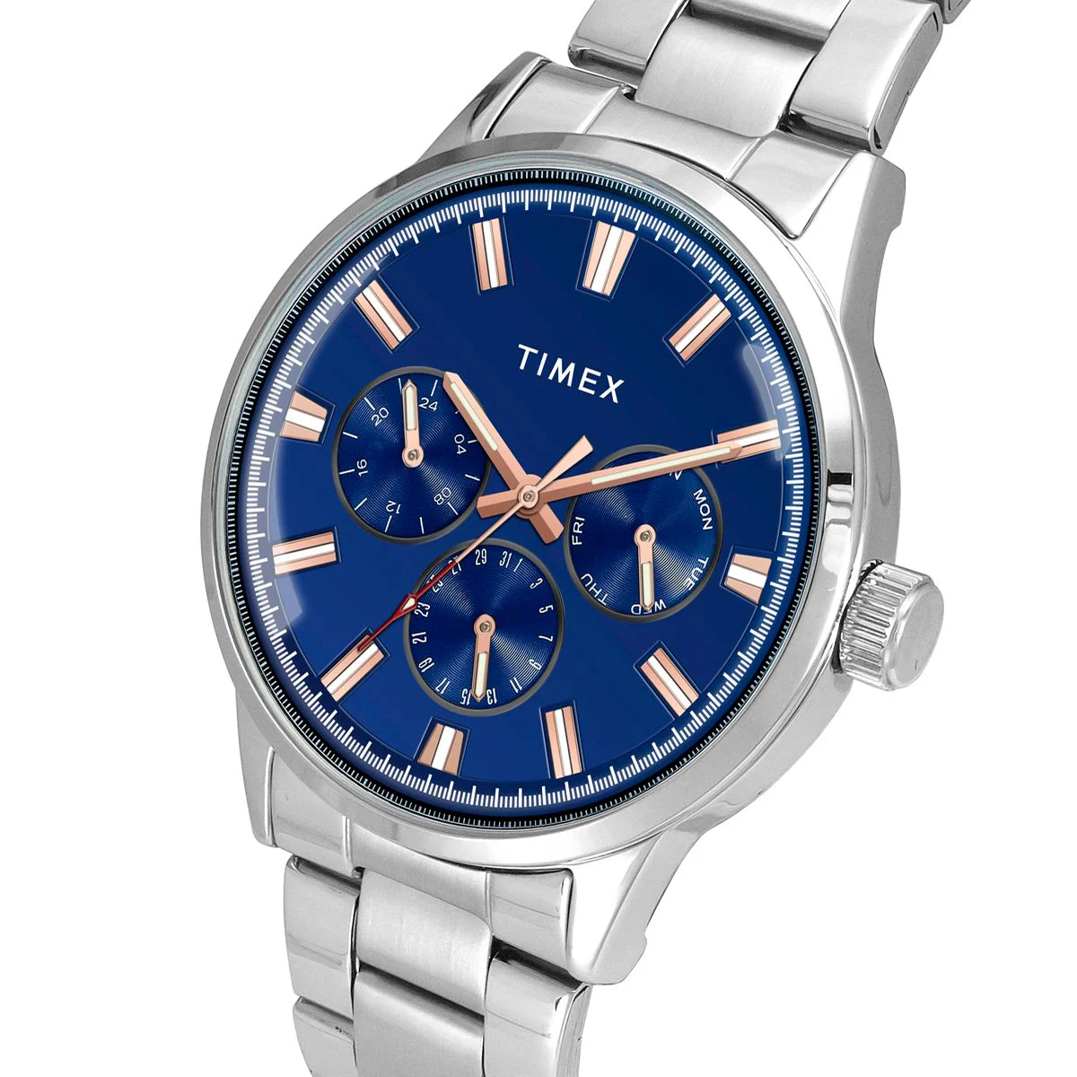 Timex Fashion Men's Blue Dial Round Case Multifunction Function Watch -TWEG19909 - Image 2