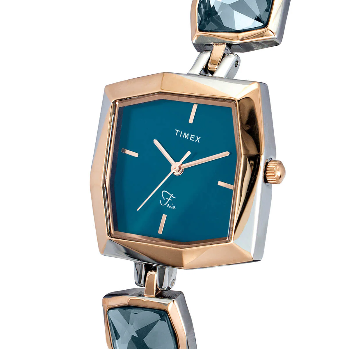 Timex Fria Women Blue Square Analog Watch - TWEL16102 - Image 2