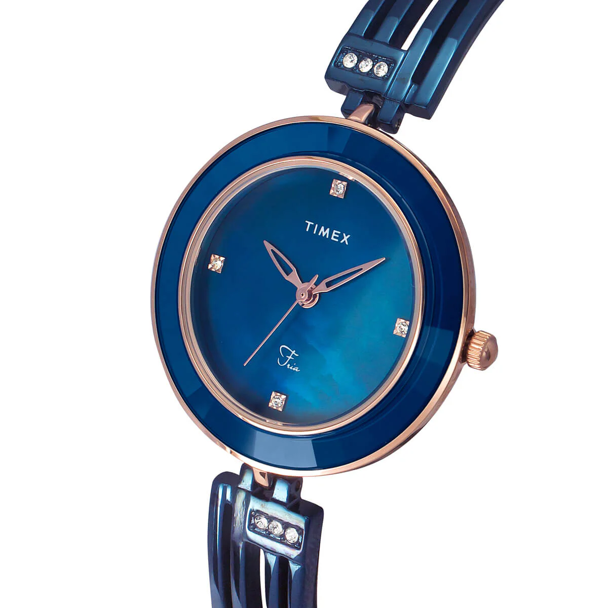 Timex Fria Women Blue Round Analog Watch - TWEL16203 - Image 2