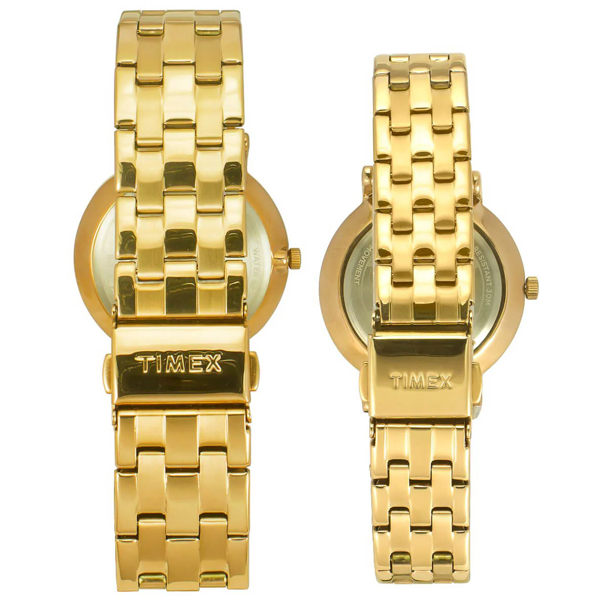 Timex Empera Pairs Champagne Dial Round Case 10 Year Battery Life  Date Function Watch -TW00PR280 - Image 3