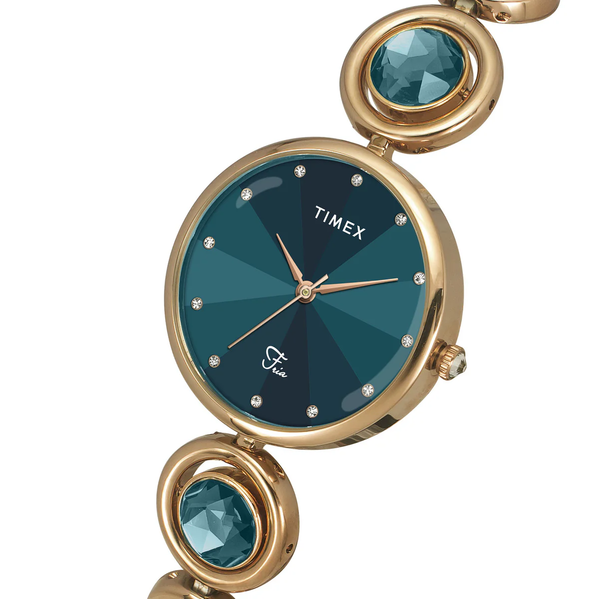 Timex Fria Women Teal Round Analog Watch - TWEL16404 - Image 2