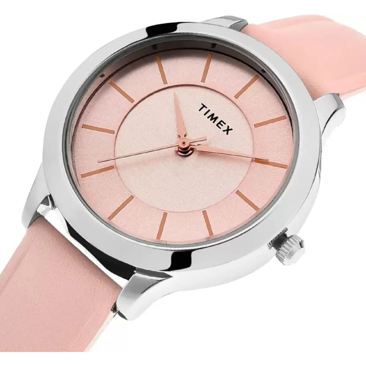 Timex Fashion Women's Pink Dial Round Case 3 Hands Function Watch -TWEL99SMU04 - Image 2