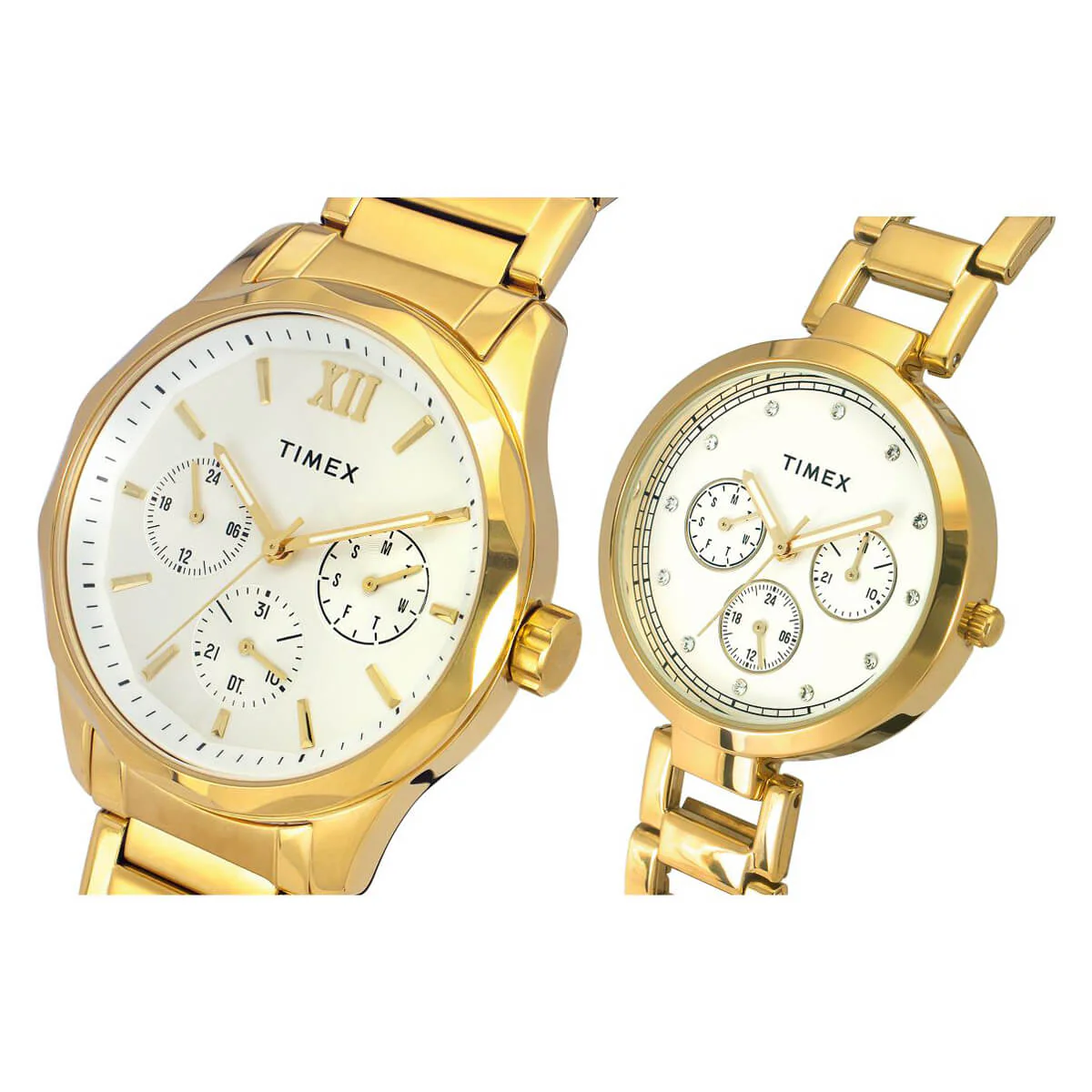 Timex Empera Pairs Silver Dial Round Case Multifunction Function Watch -TW00PR277 - Image 2