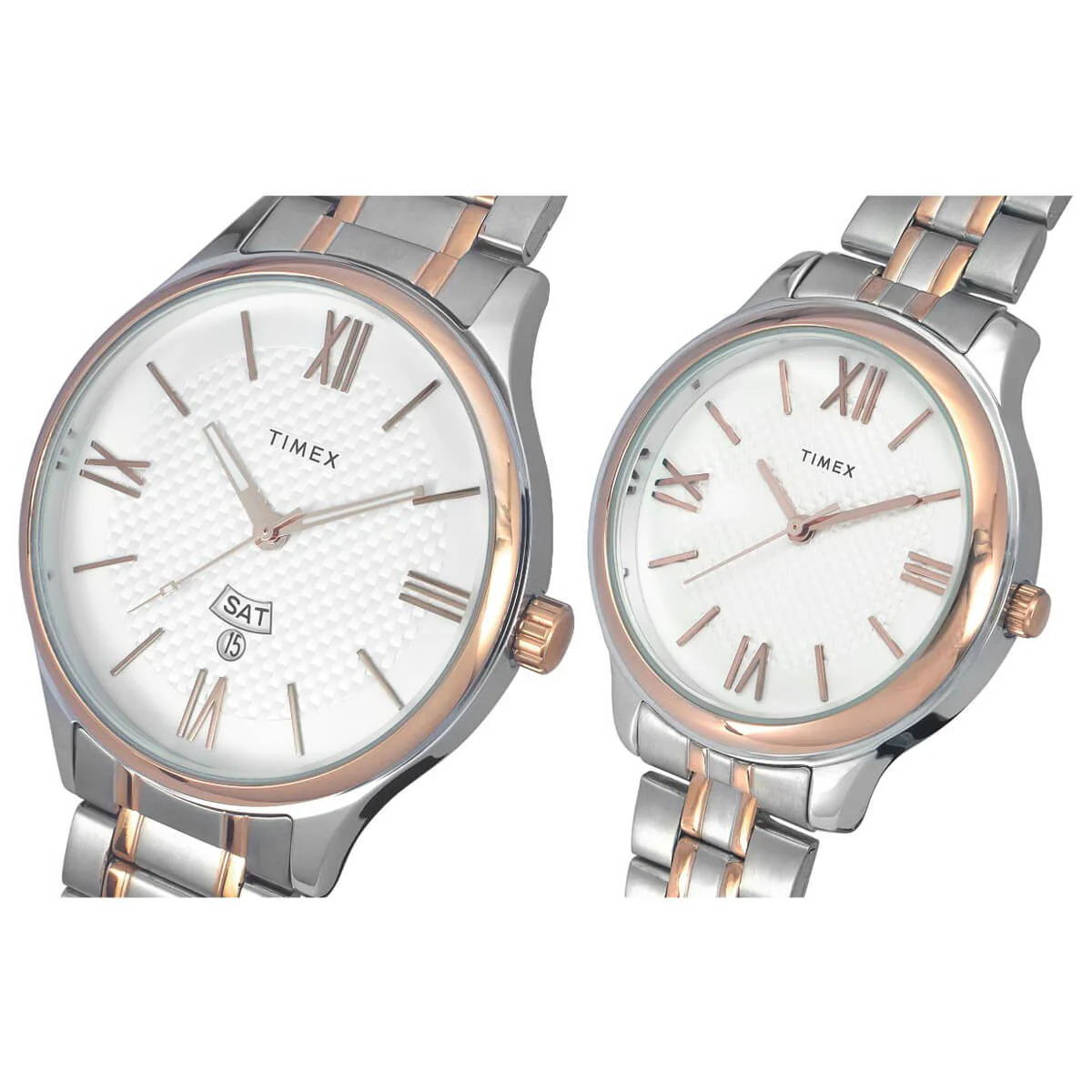 Timex Empera Pairs Silver Dial Round Case Day-Date  3 Hands Function Watch -TW00PR285 - Image 2