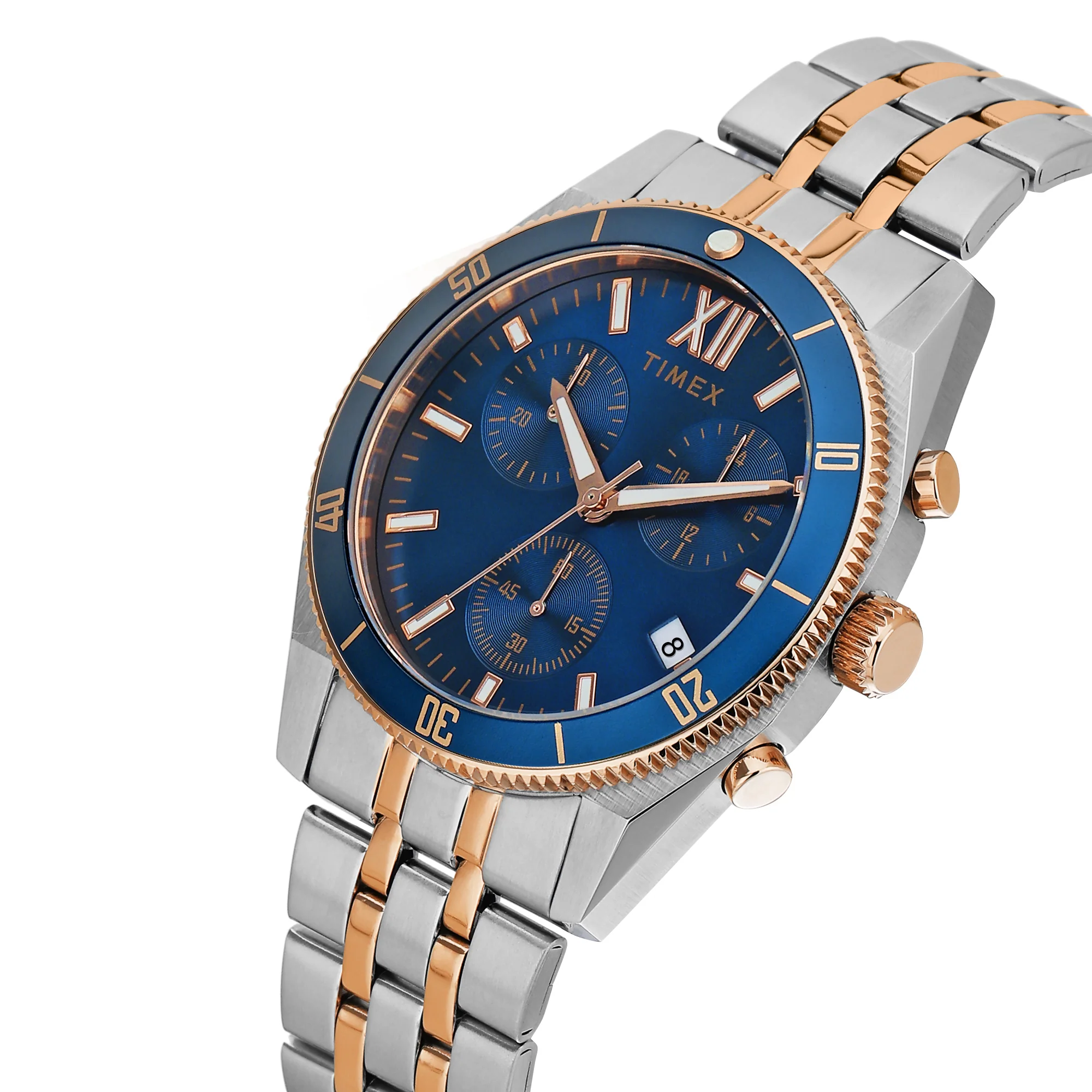 Timex Blue Round Dial Analog Chronograph Men's Watch - TWEG298SMU02 - Image 2