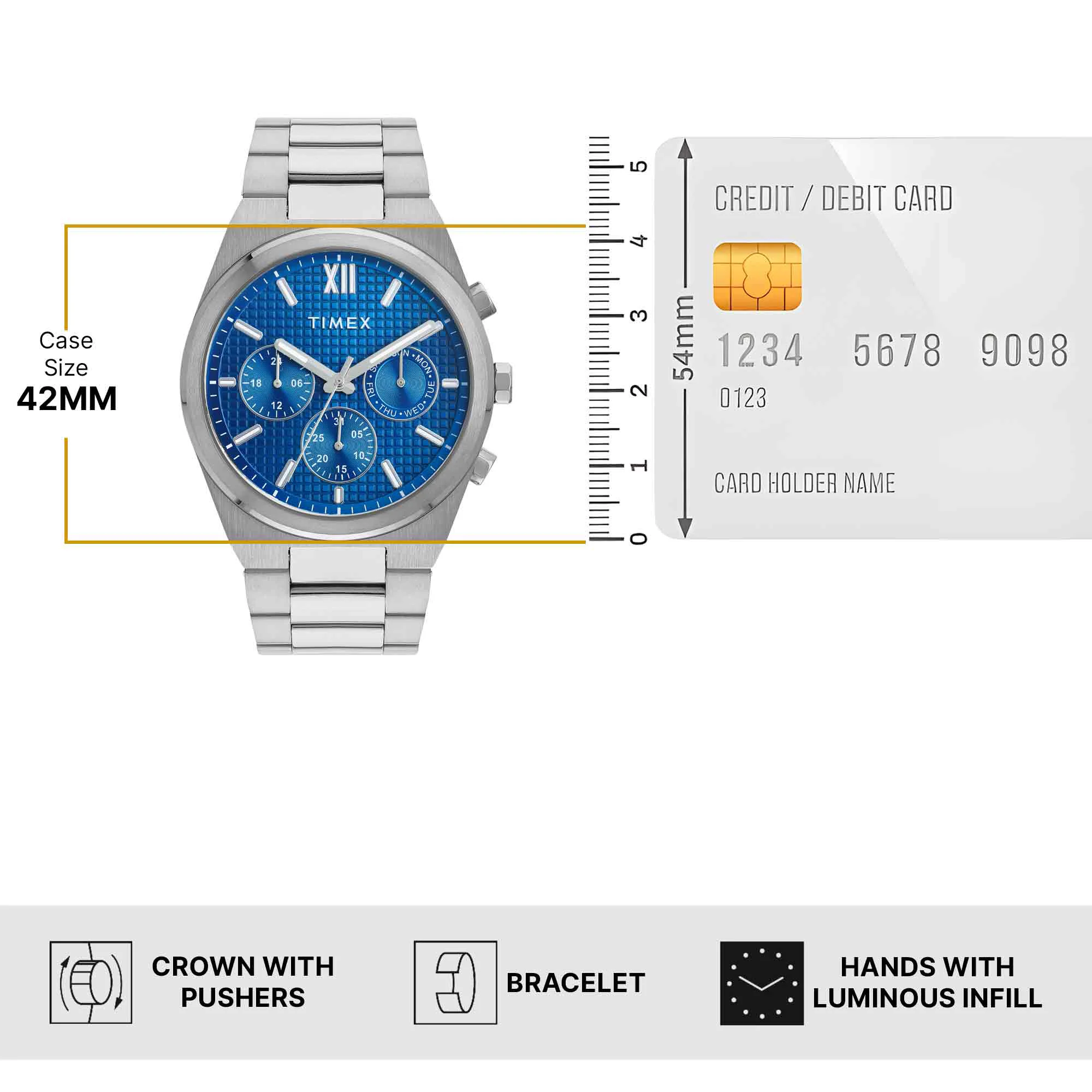 Timex Blue Round Dial Analog Men's Watch - TWEG297SMU01 - Image 6